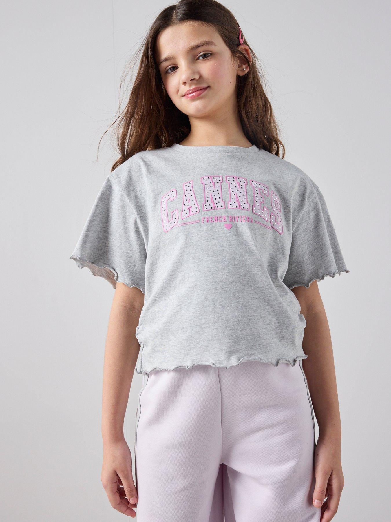 Image 3 of 6 of The Very Collection Girls T-Shirt and Sweat Joggers - Print