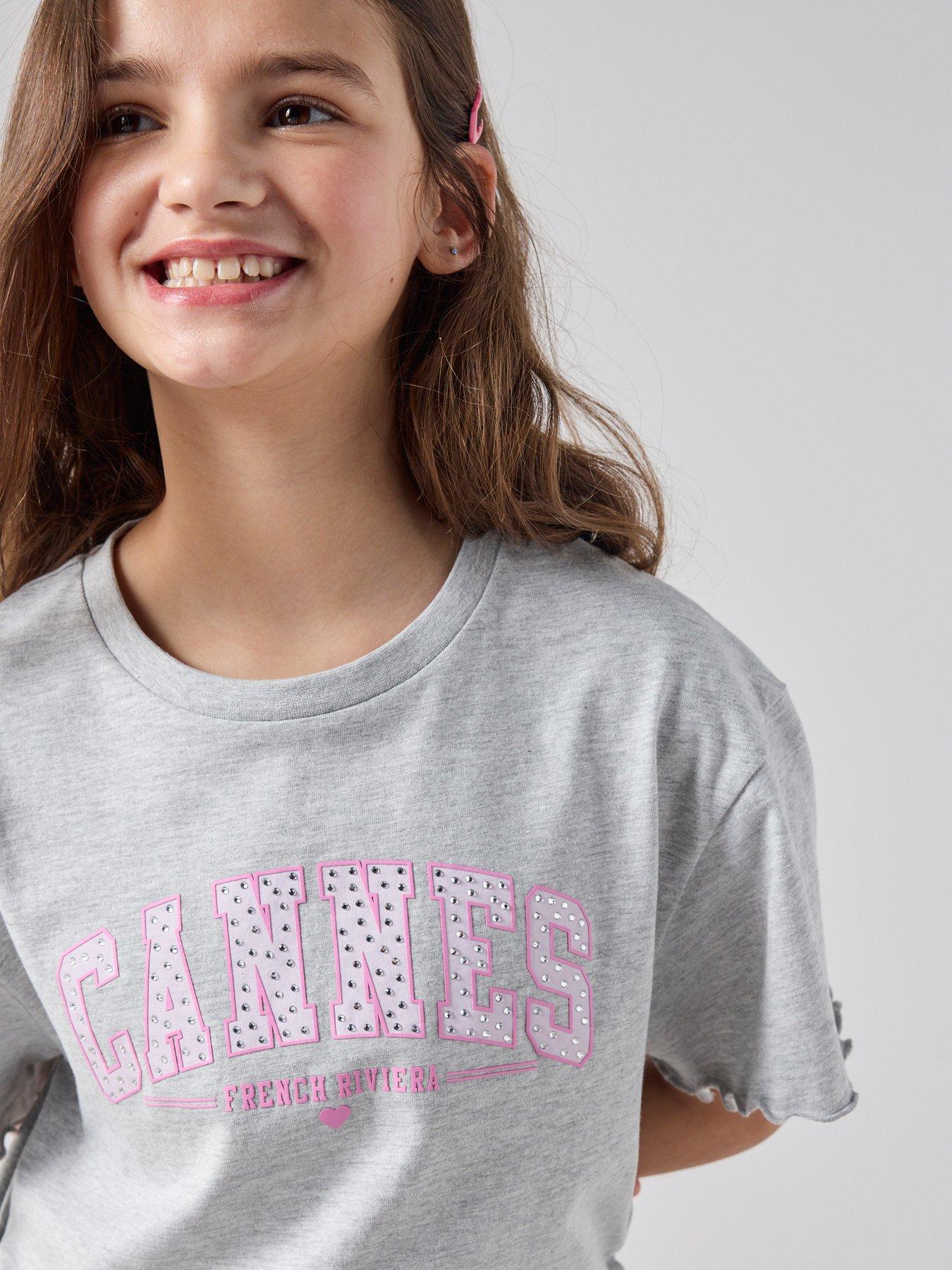 Image 4 of 6 of The Very Collection Girls T-Shirt and Sweat Joggers - Print