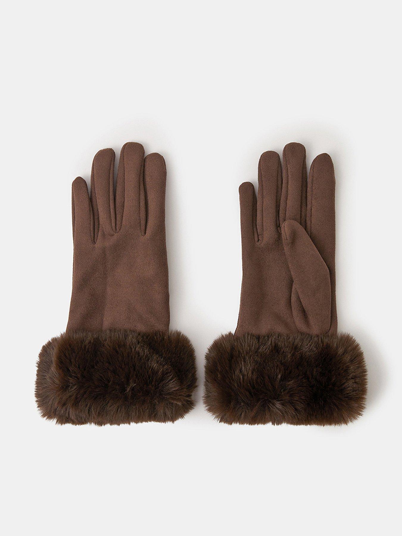 Accessorize Suedette Cuff Gloves