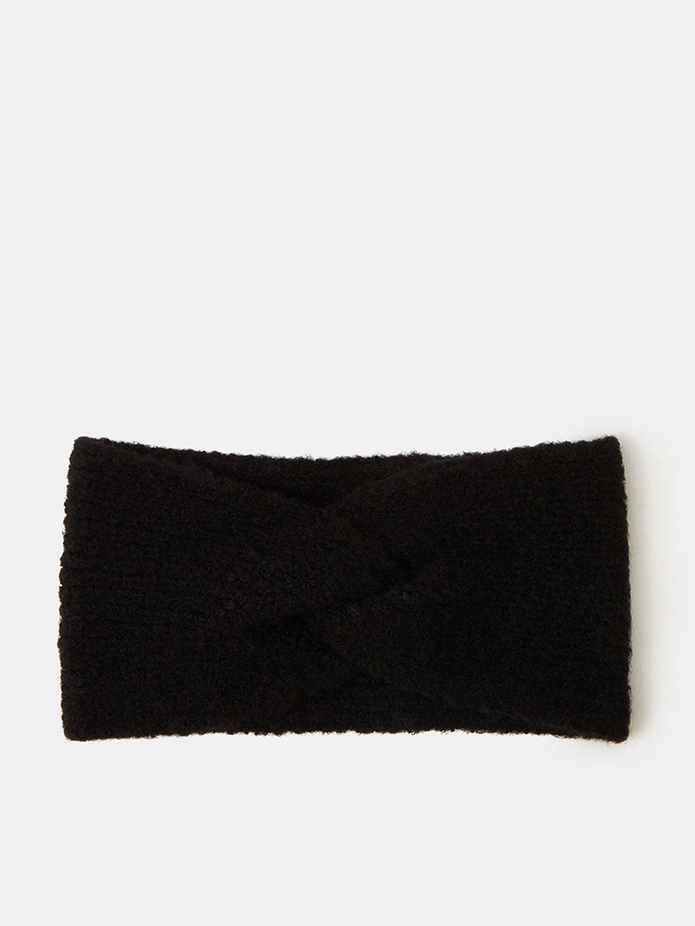 Accessorize Soft Knit Bando Headband - Black
