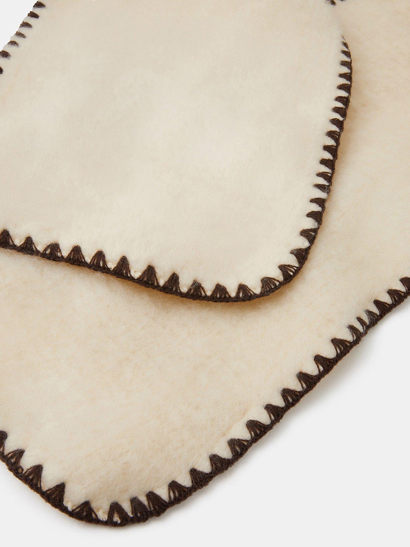 Image 3 of 3 of Accessorize Super Soft Blanket Stitch Scarf - Cream