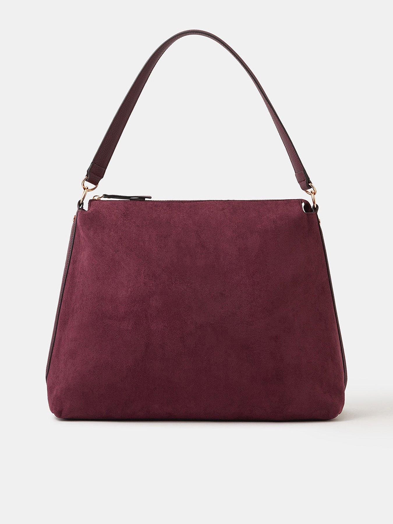 undefined Large Slouchy Suedette Handbag - Black
