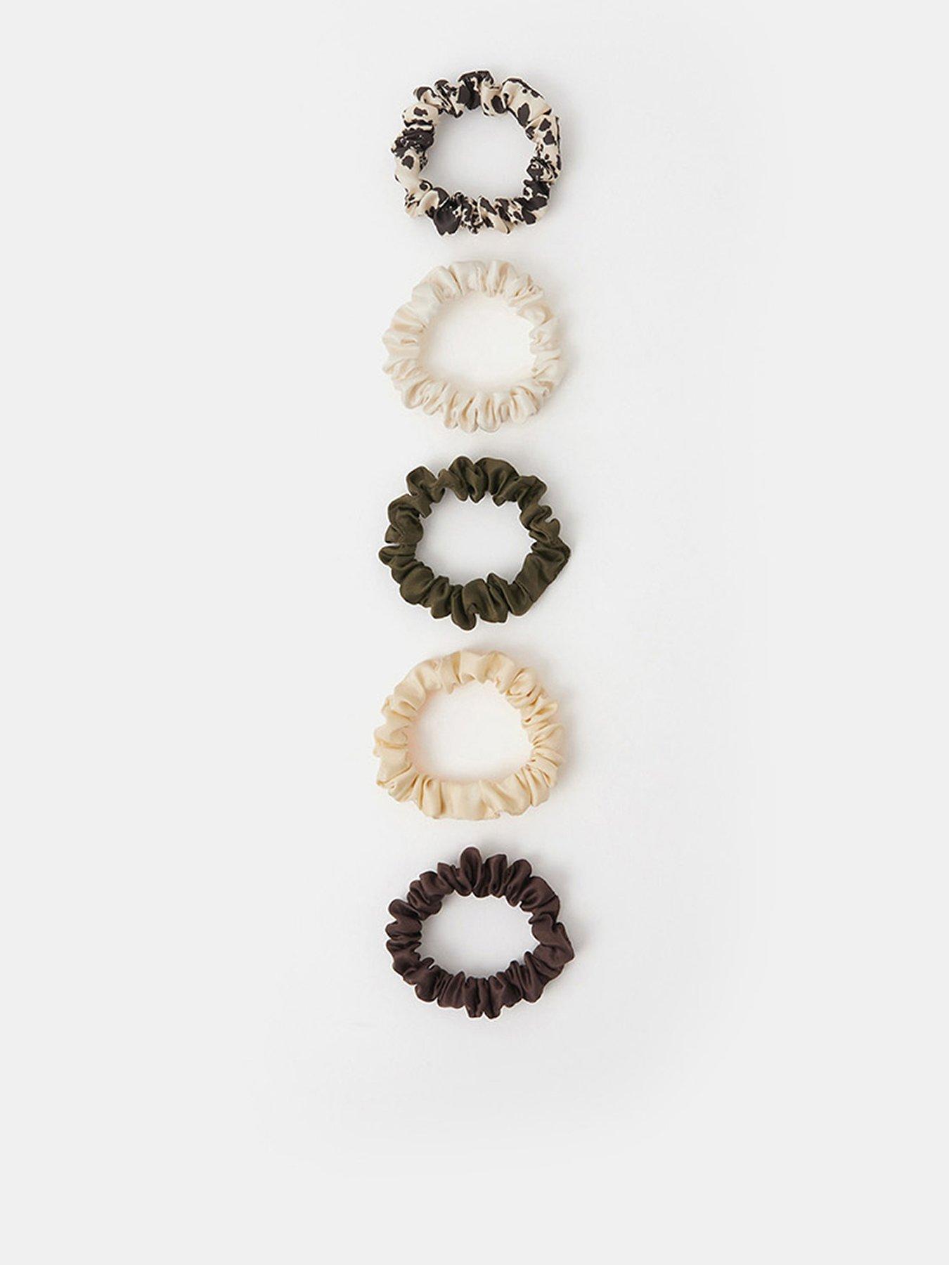 Accessorize 5-Pack Mix Skinny Hair Scrunchies - Blue