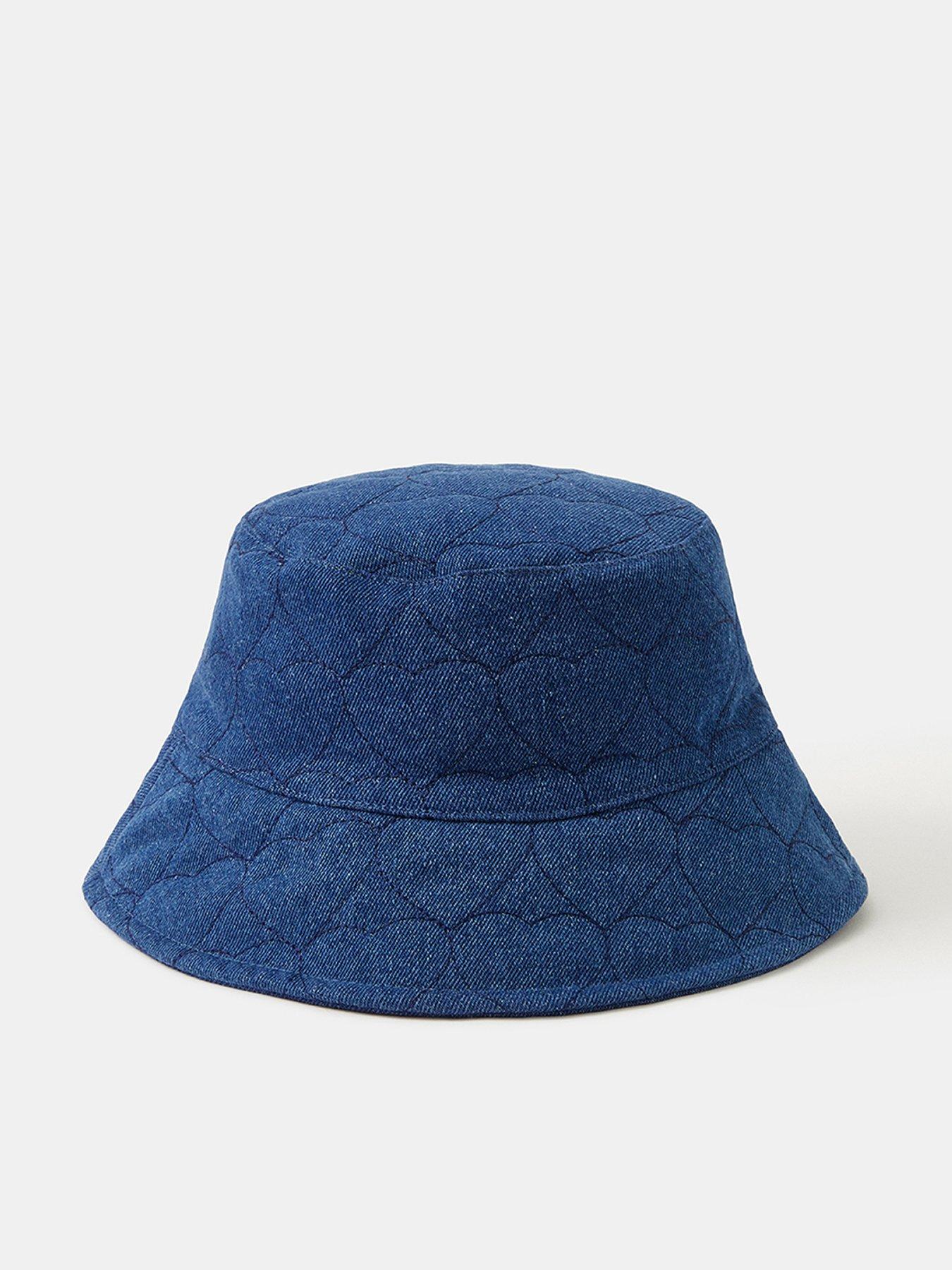 Accessorize Denim Heart Bucket Hat - Blue
