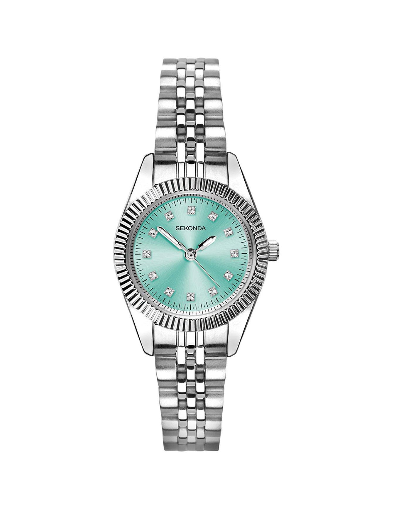 Sekonda Womens Francis Silver Stainless Steel Bracelet with Blue Dial Analogue Watch