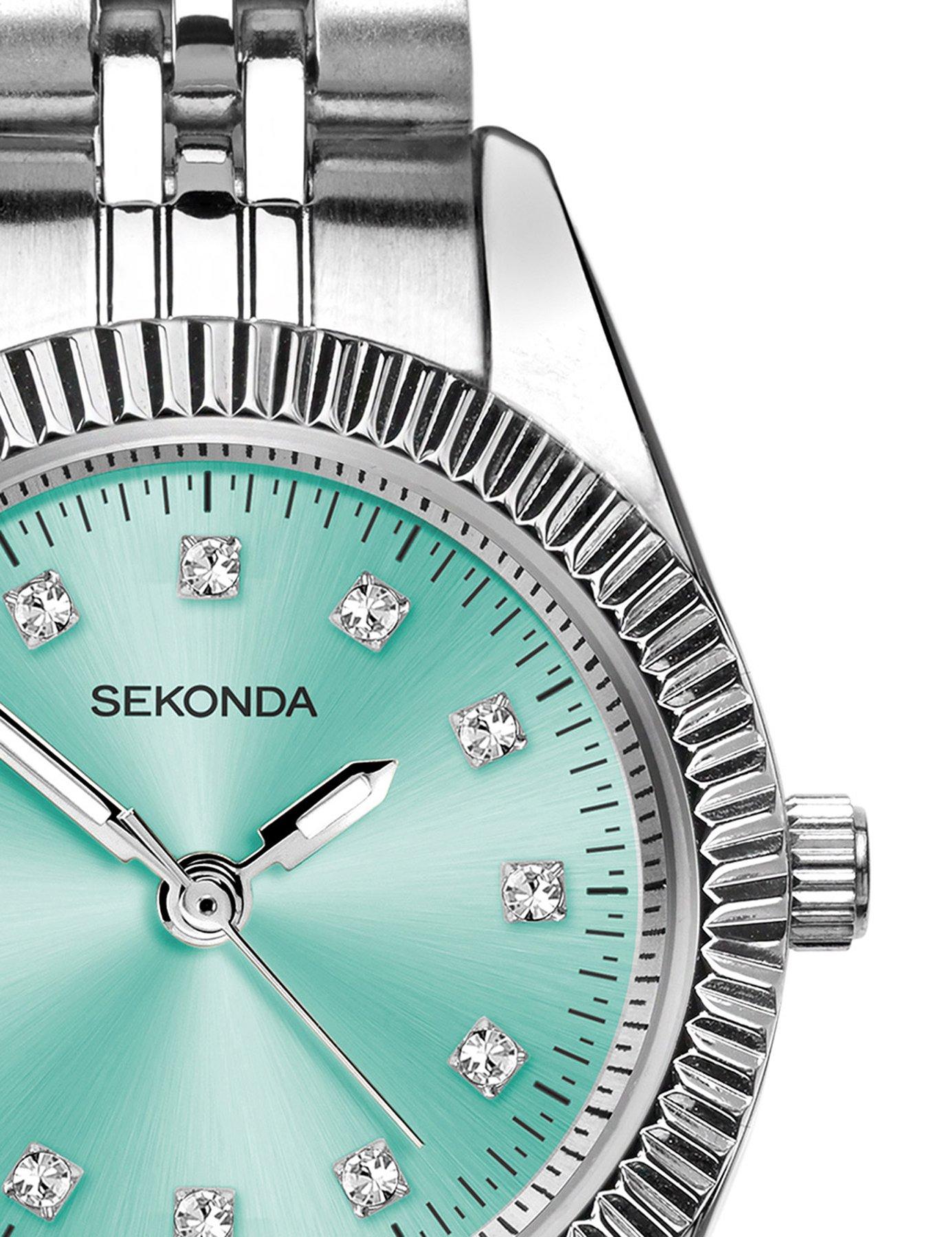 Image 2 of 6 of Sekonda Womens Francis Silver Stainless Steel Bracelet with Blue Dial Analogue Watch
