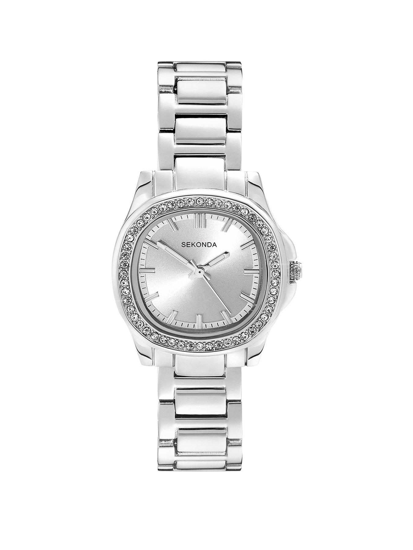 Sekonda Womens Octaire Silver Stainless Steel Bracelet with Silver Dial Analogue Watch