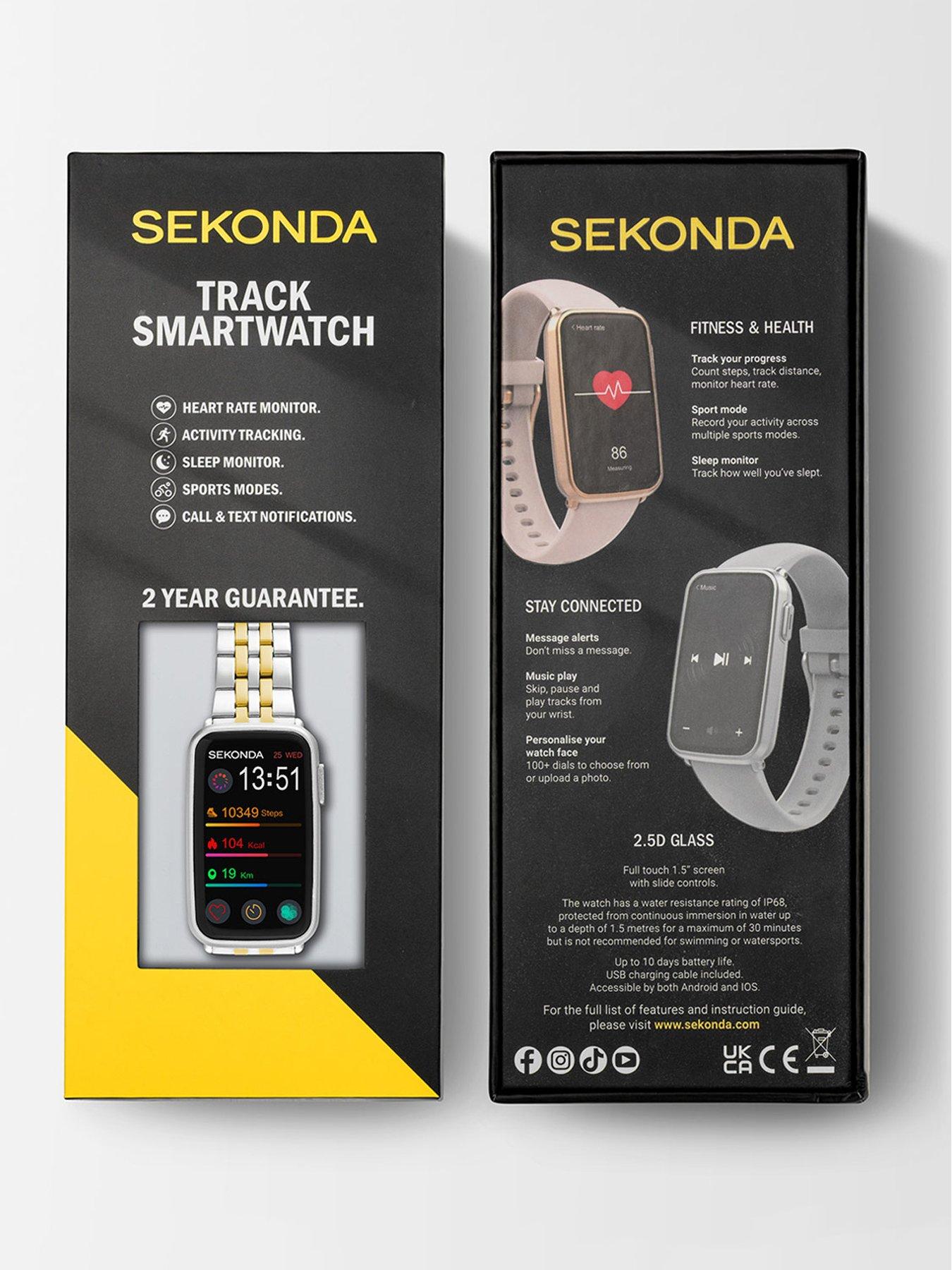 Image 7 of 7 of Sekonda Unisex Track Two Tone Alloy Bracelet with LCD Dial Smartwatch