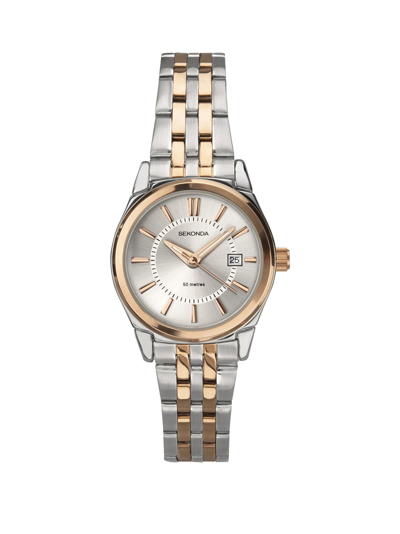 Image 1 of 5 of Sekonda Womens Riley Two Tone Stainless Steel Bracelet with Silver Dial Analogue Watch