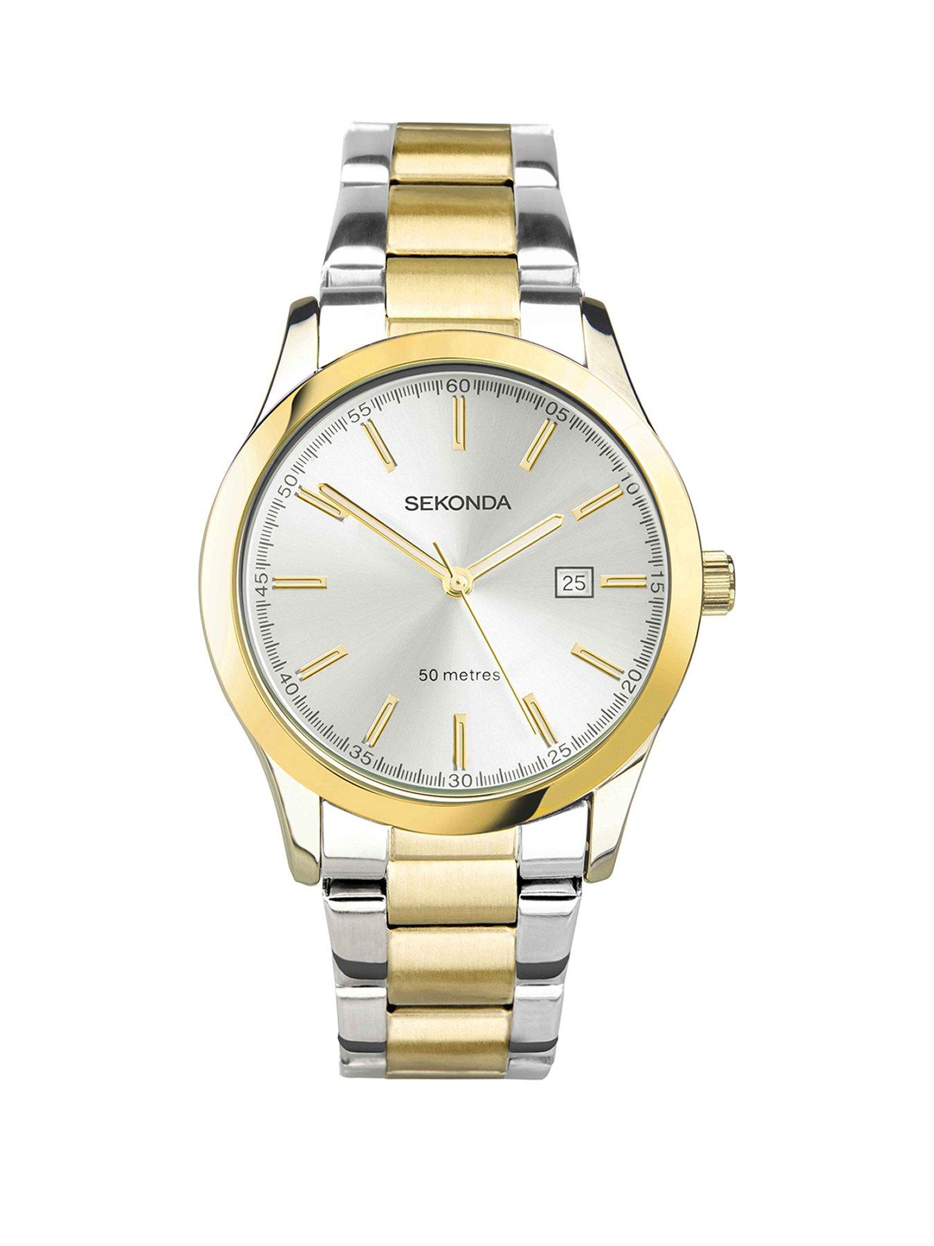 Sekonda Womens Taylor Two Tone Stainless Steel Bracelet with Silver Dial Analogue Watch