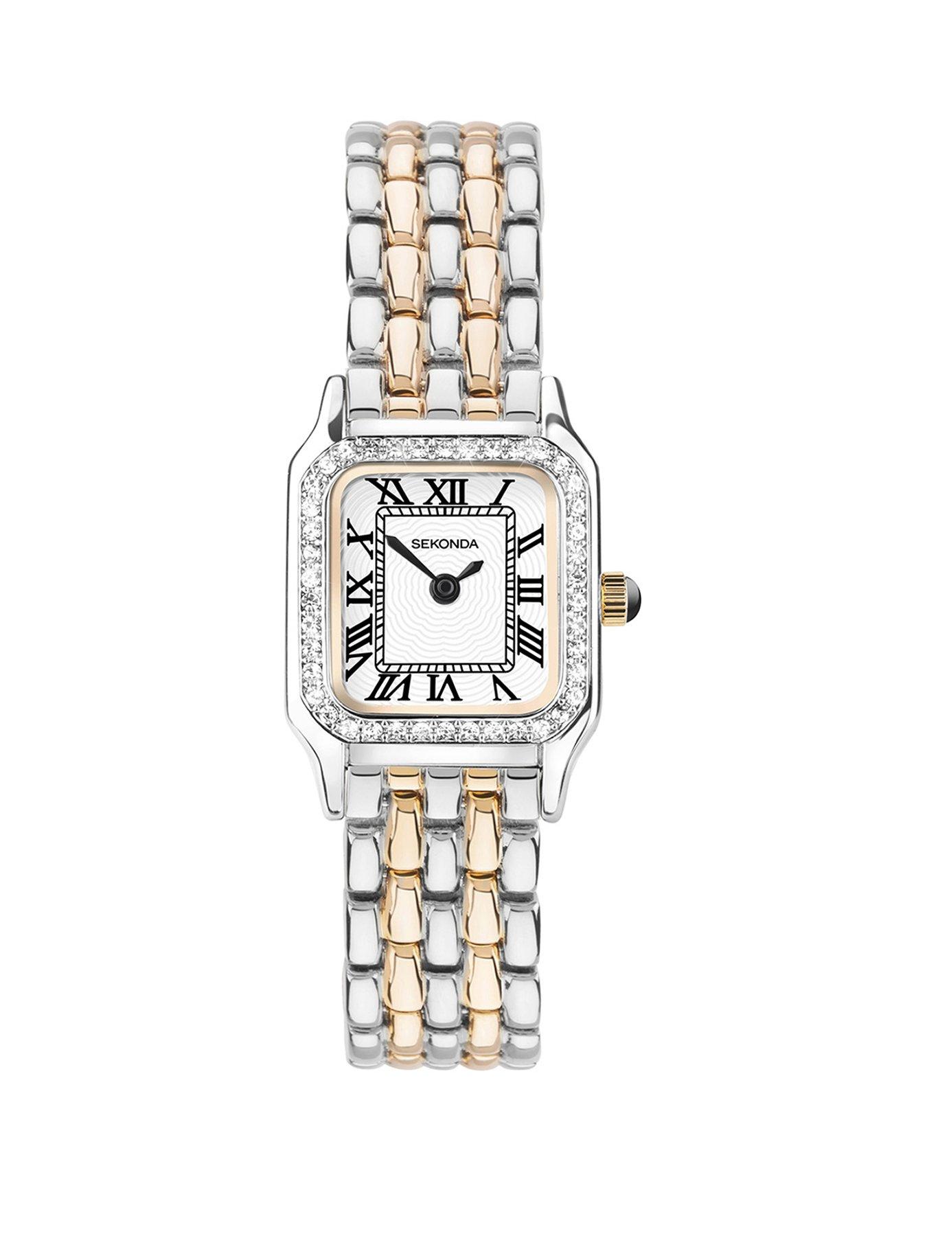 Sekonda Womens Monica Two Tone Alloy Bracelet with White Dial Analogue Watch