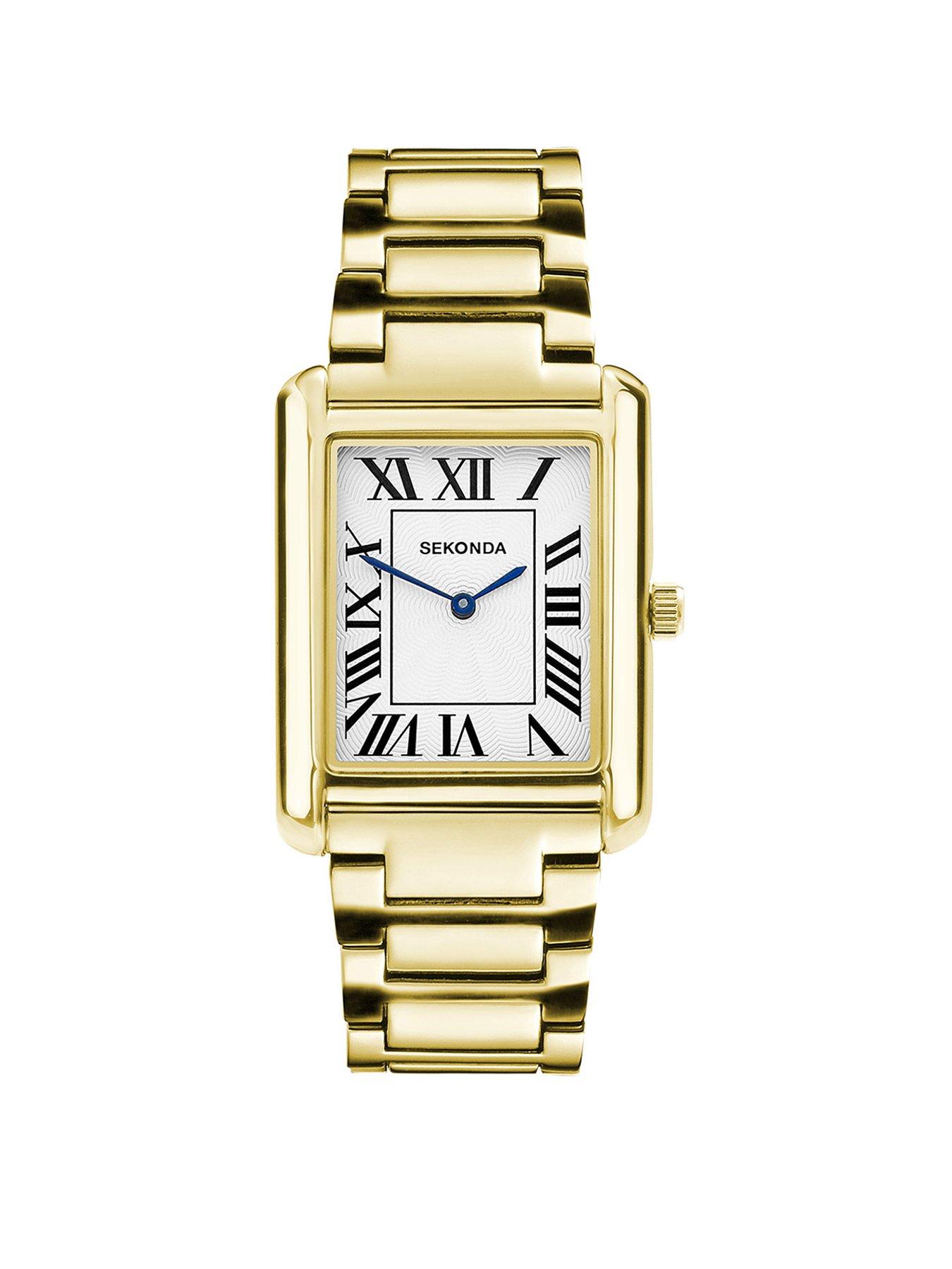 Sekonda Mens Clement Gold Alloy Bracelet with White Dial Analogue Watch