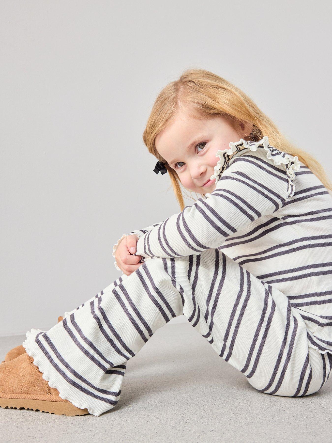 The Very Collection Girls Stripe Rib Outfit - Cream | Very