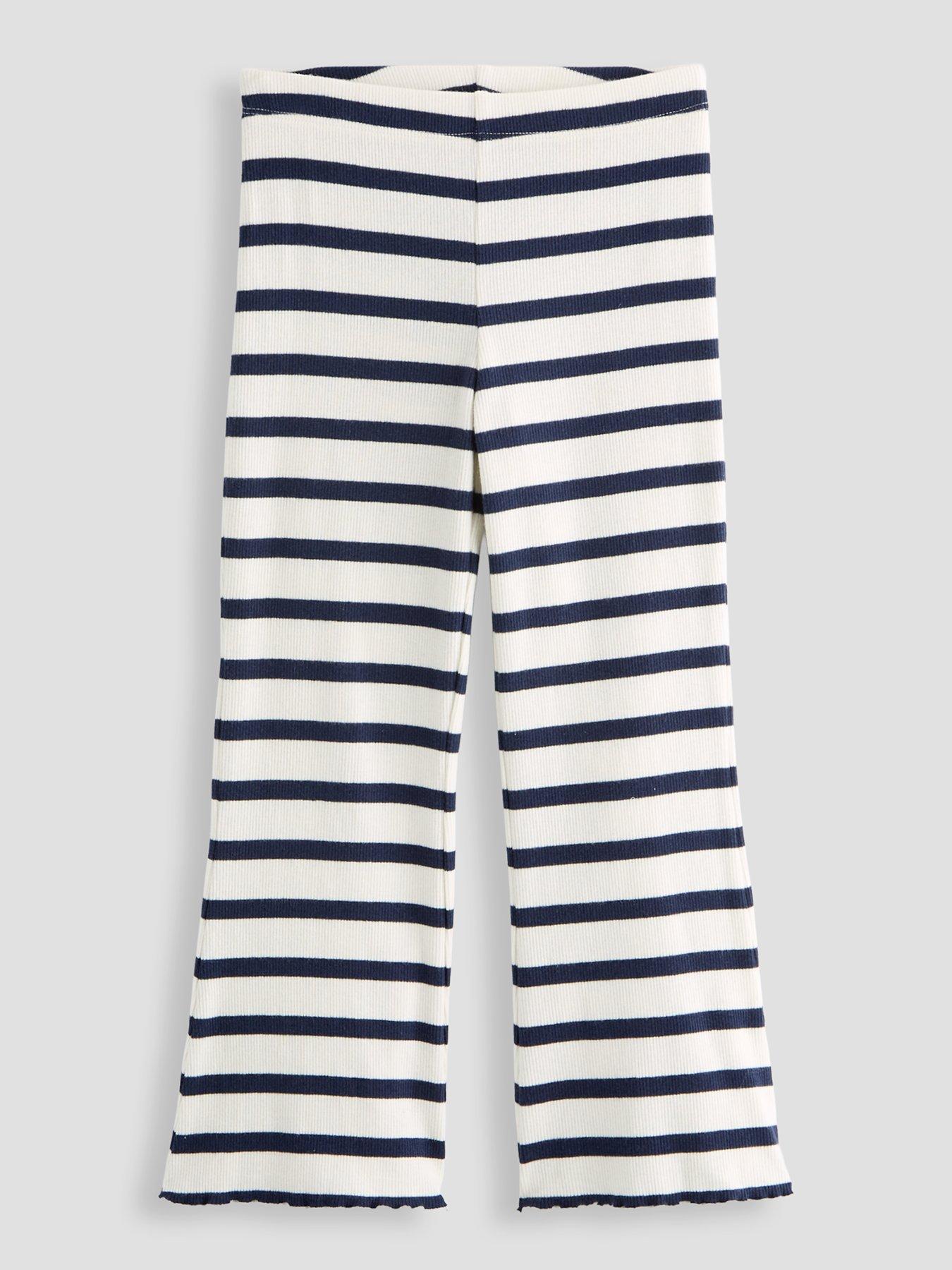 The Very Collection Girls Cotton Rich Flare Leggings - Stripe
