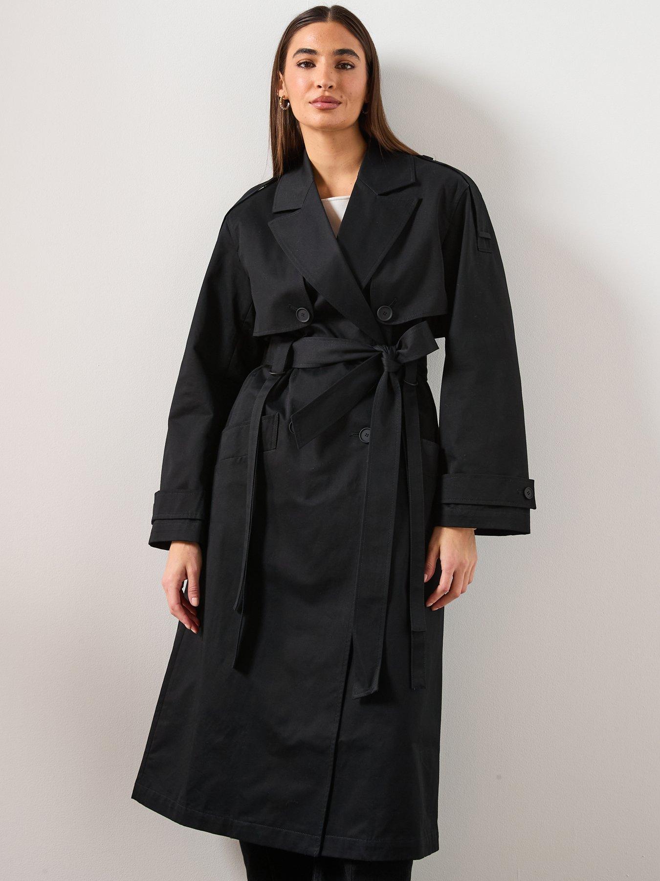 AllSaints Cadence Trench In - Black