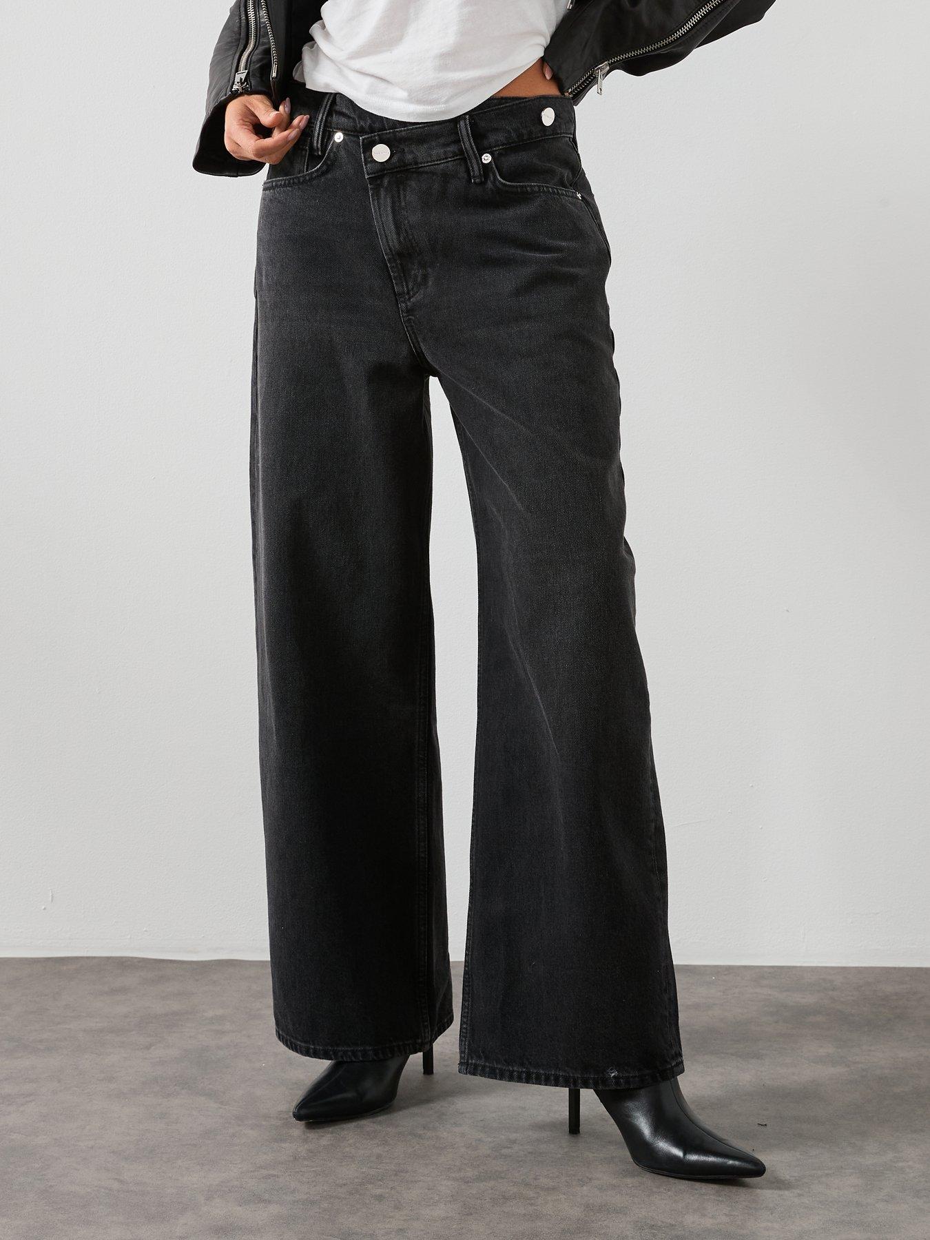 AllSaints: Aki Crossover Jeans Washed - Black