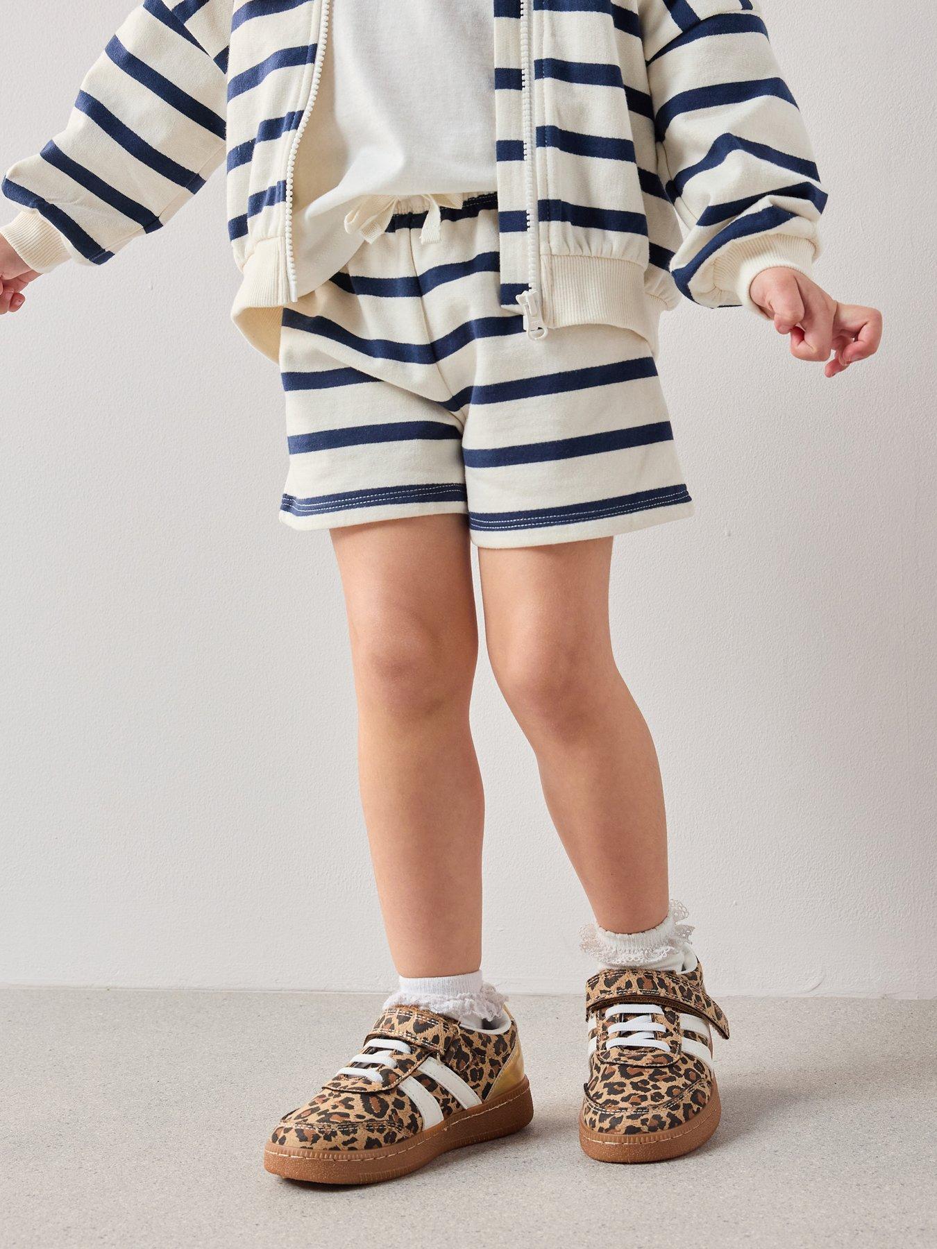 The Very Collection Girls Stripe Sweat Shorts - Print