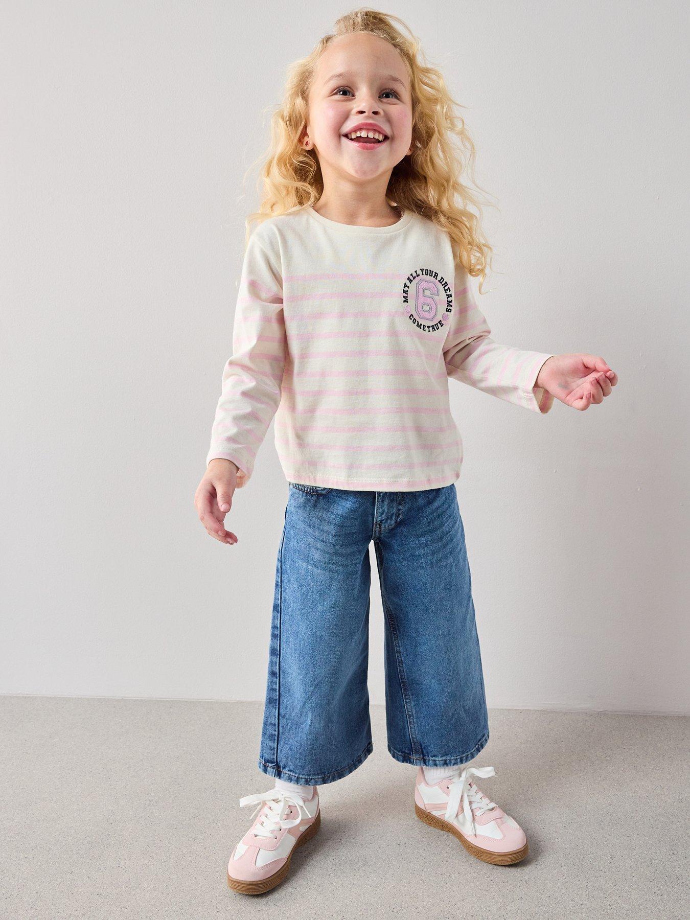 Image 5 of 7 of The Very Collection Girls Stripe Long Sleeve T-Shirt - Print