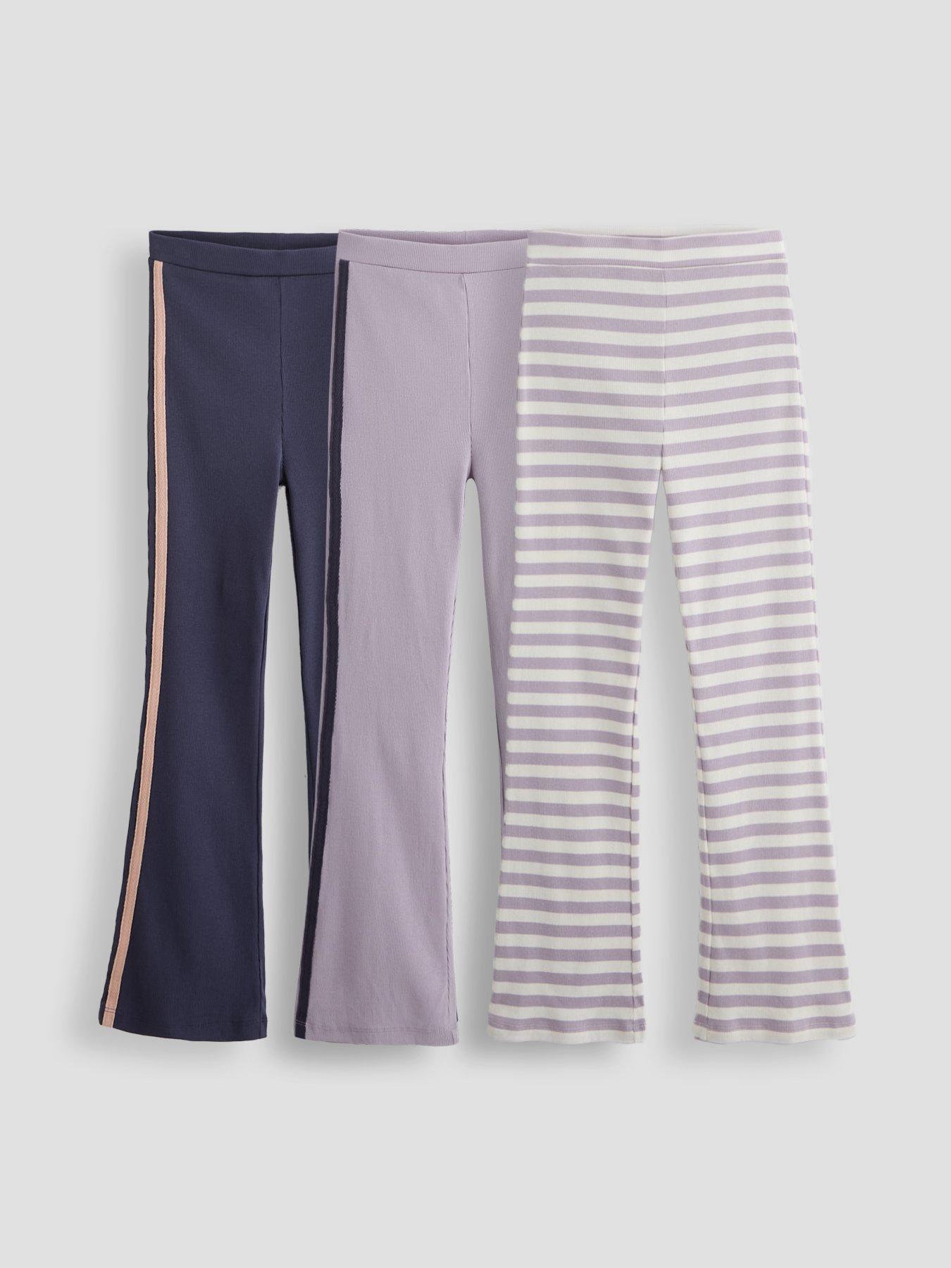 Image 1 of 5 of The Very Collection Girls 3 Pack Flare Leggings - Multi