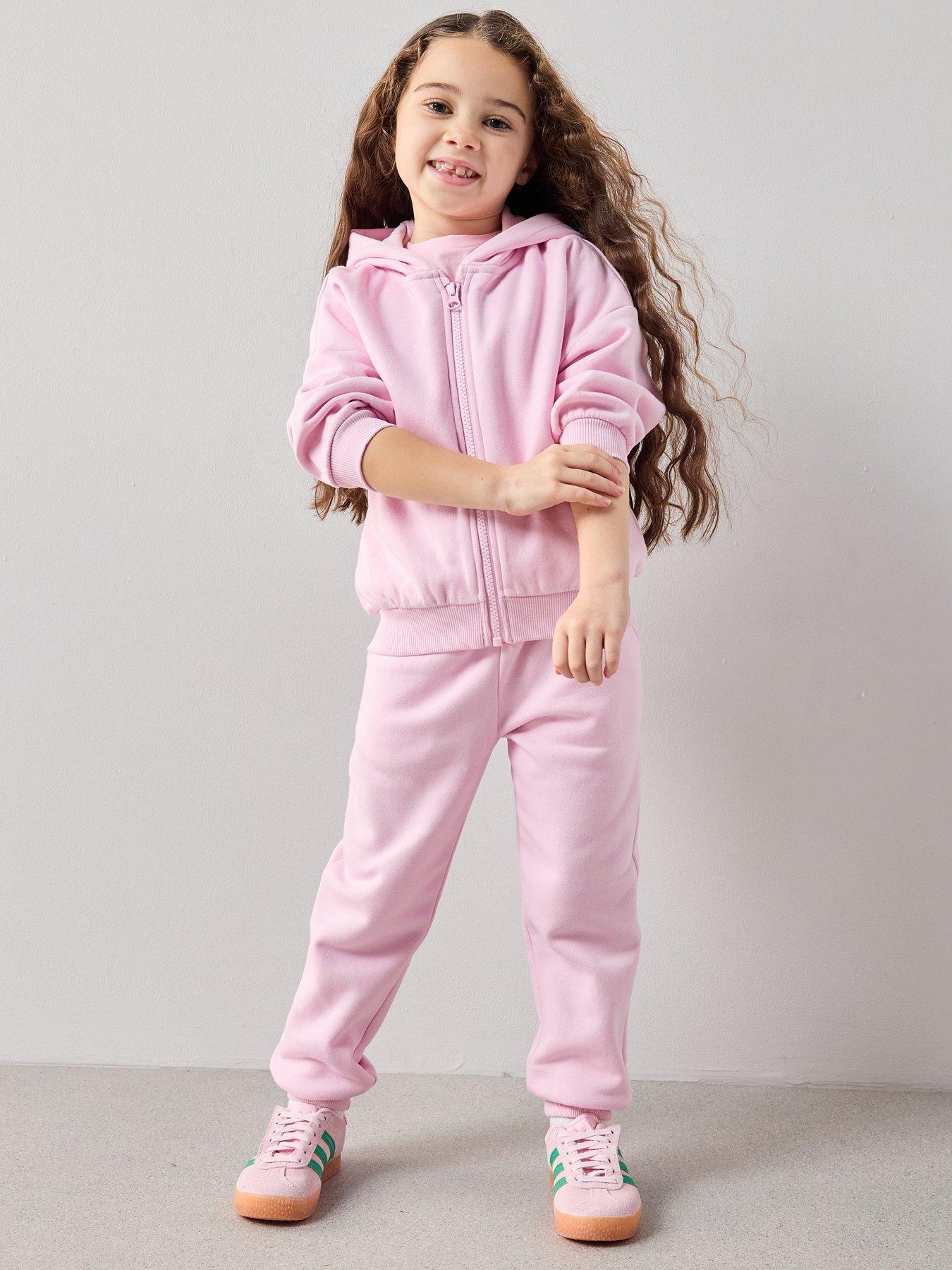 Image 5 of 7 of The Very Collection Girls Cotton Rich Zip Up Hoody Co-ord -&nbsp;Pink