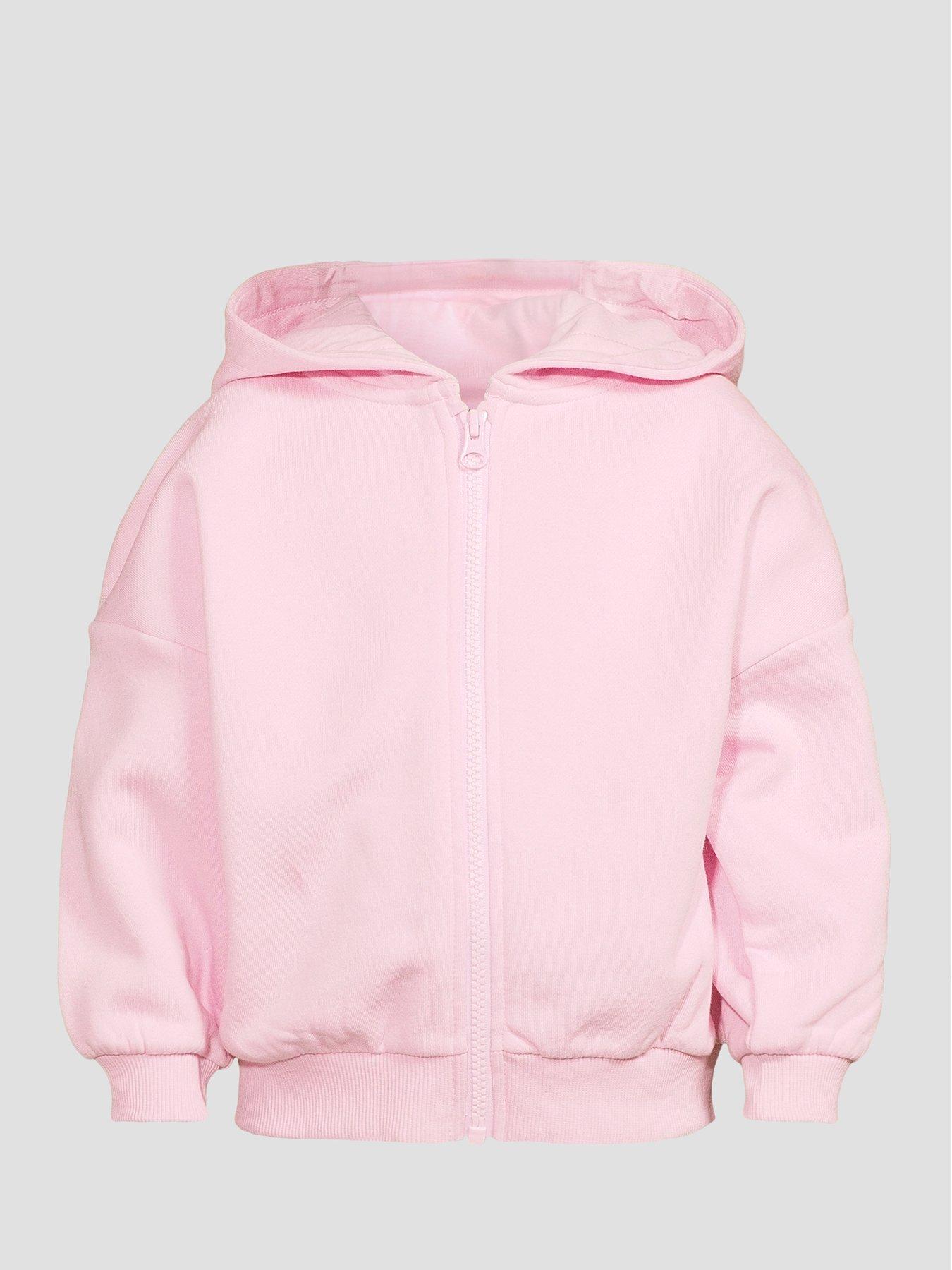 Image 7 of 7 of The Very Collection Girls Cotton Rich Zip Up Hoody Co-ord -&nbsp;Pink