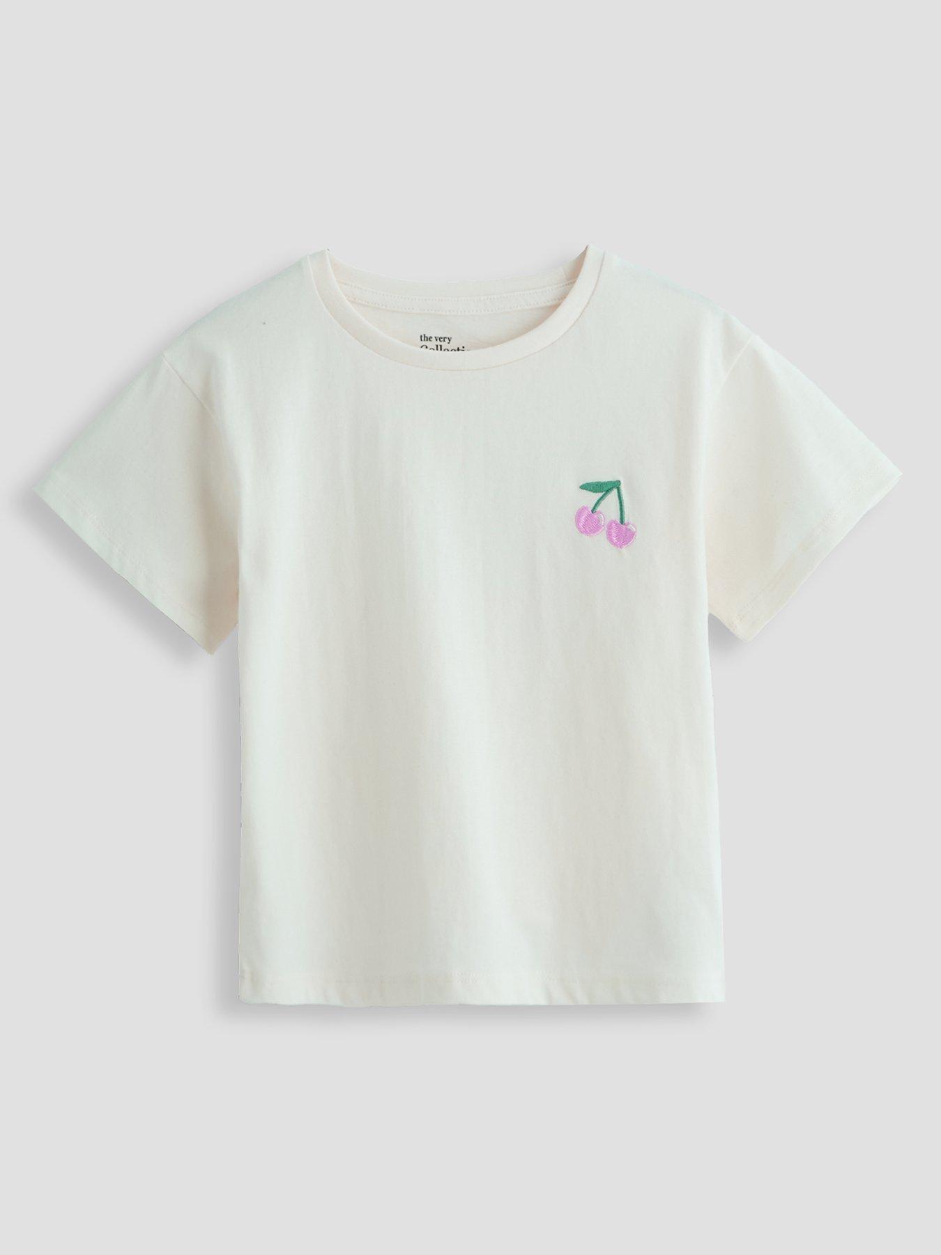 Image 2 of 5 of The Very Collection Girls 3 Pack Short Sleeve Cotton Rich Printed T-shirts - Multi