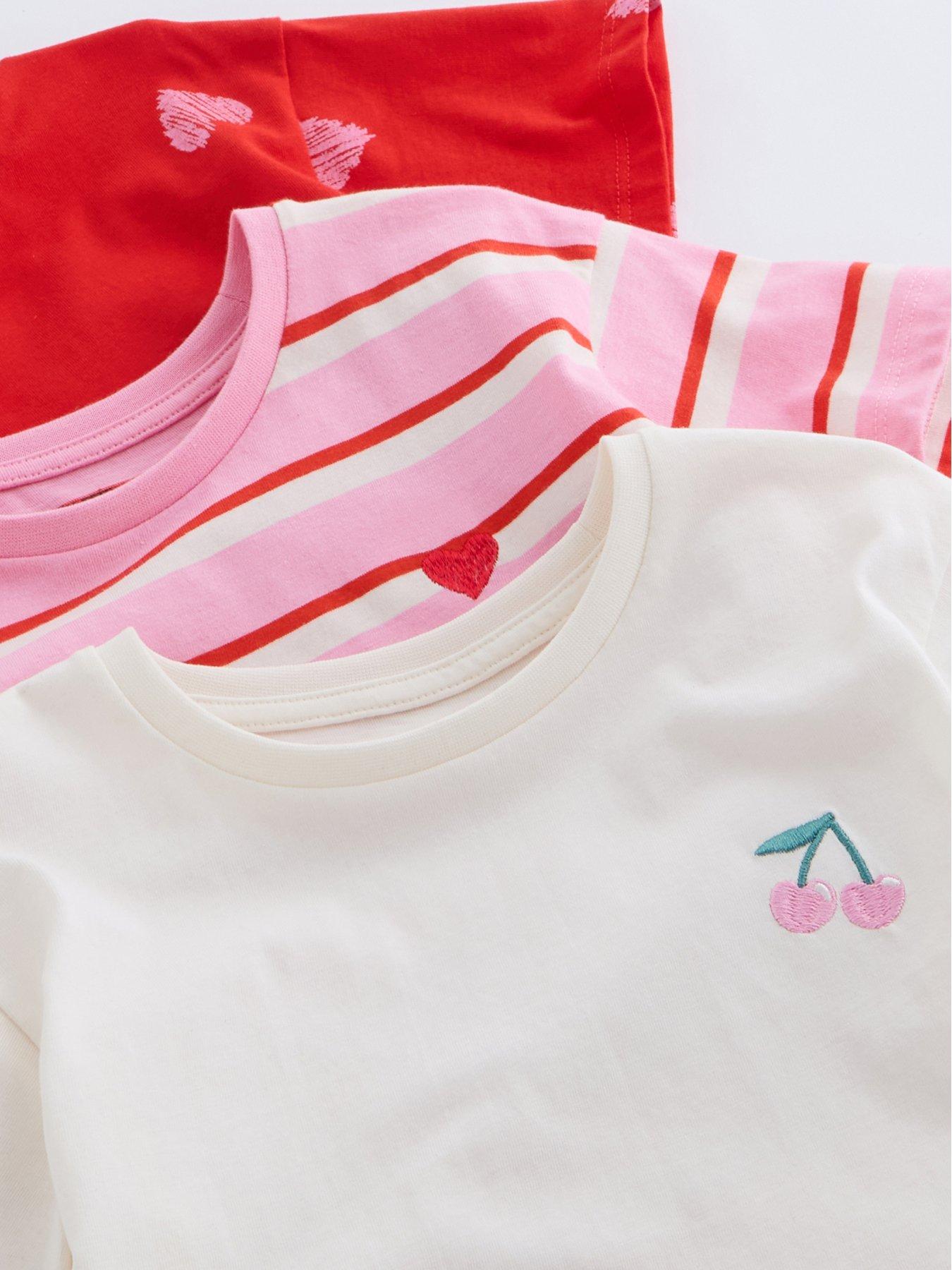 Image 5 of 5 of The Very Collection Girls 3 Pack Short Sleeve Cotton Rich Printed T-shirts - Multi