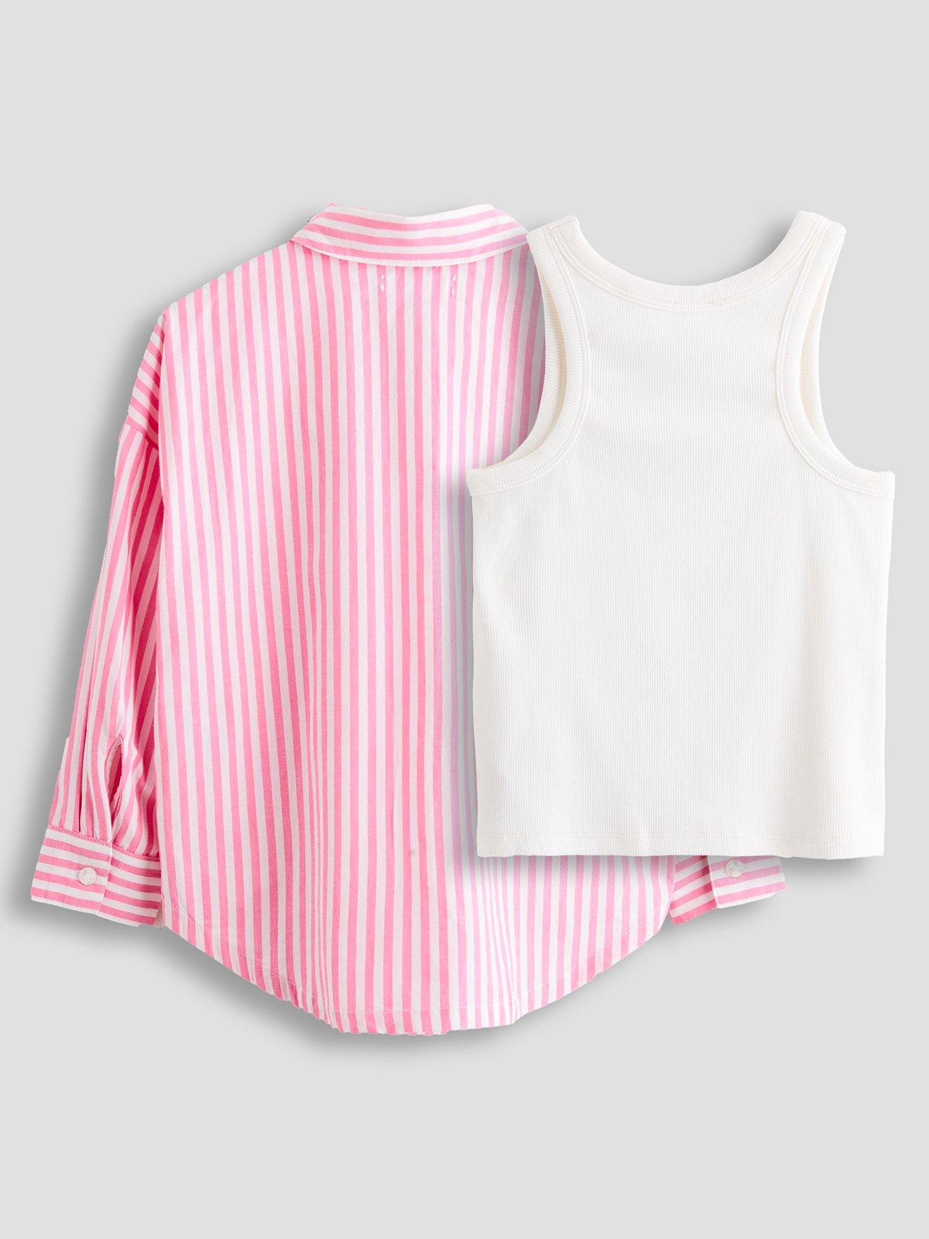 Image 2 of 5 of The Very Collection Girls Shirt With Vest Set - Pink
