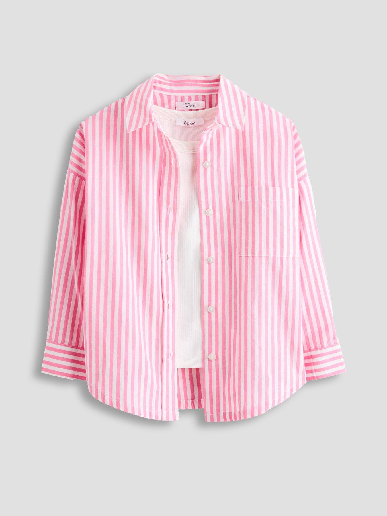 Image 3 of 5 of The Very Collection Girls Shirt With Vest Set - Pink