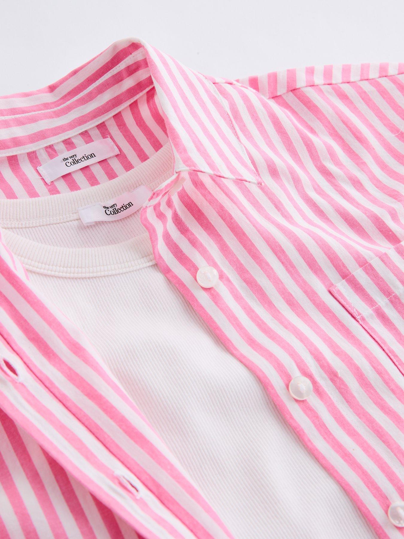 Image 4 of 5 of The Very Collection Girls Shirt With Vest Set - Pink