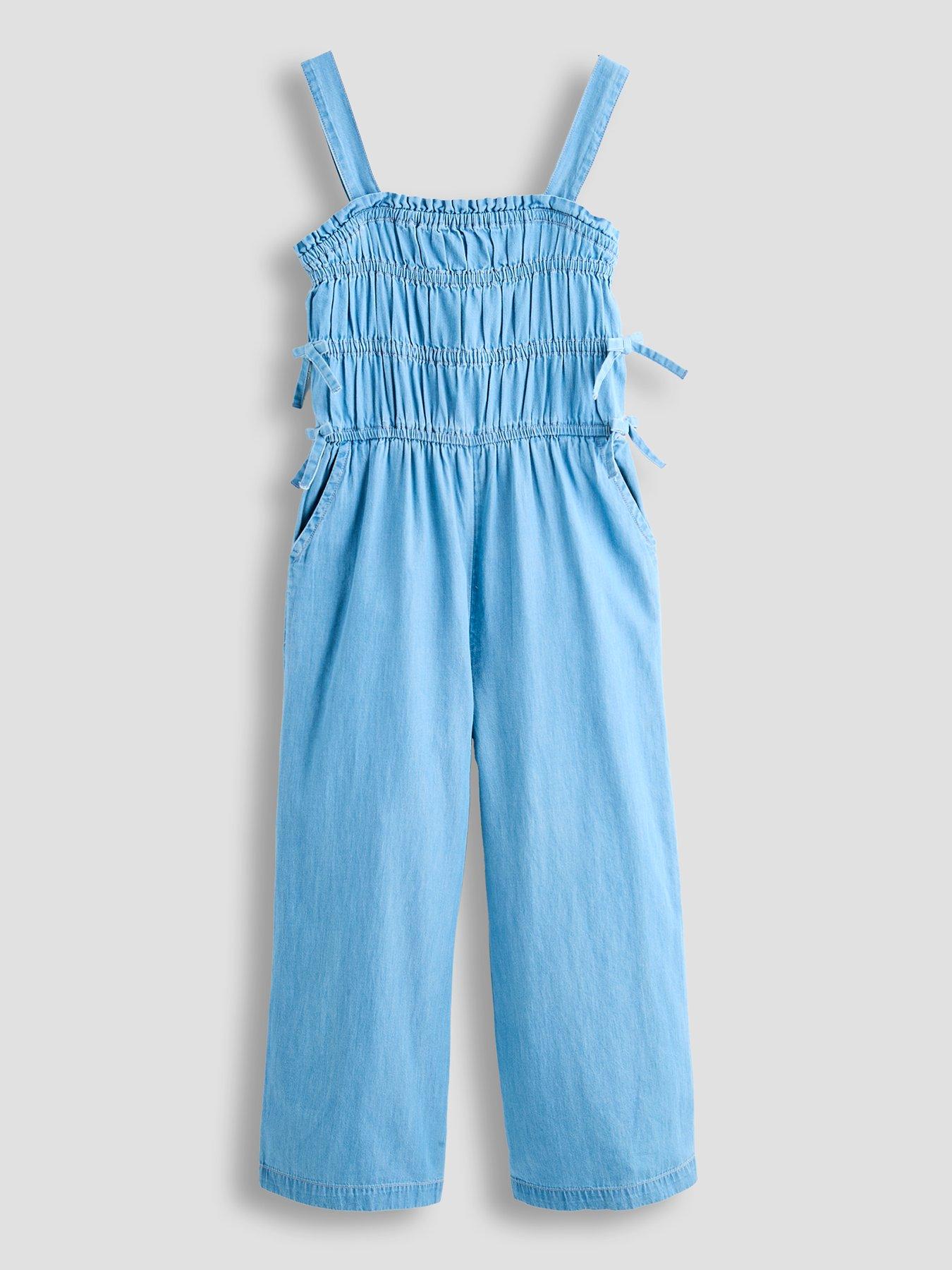 The Very Collection Girls Wide Leg Strappy Jumpsuit - Cream