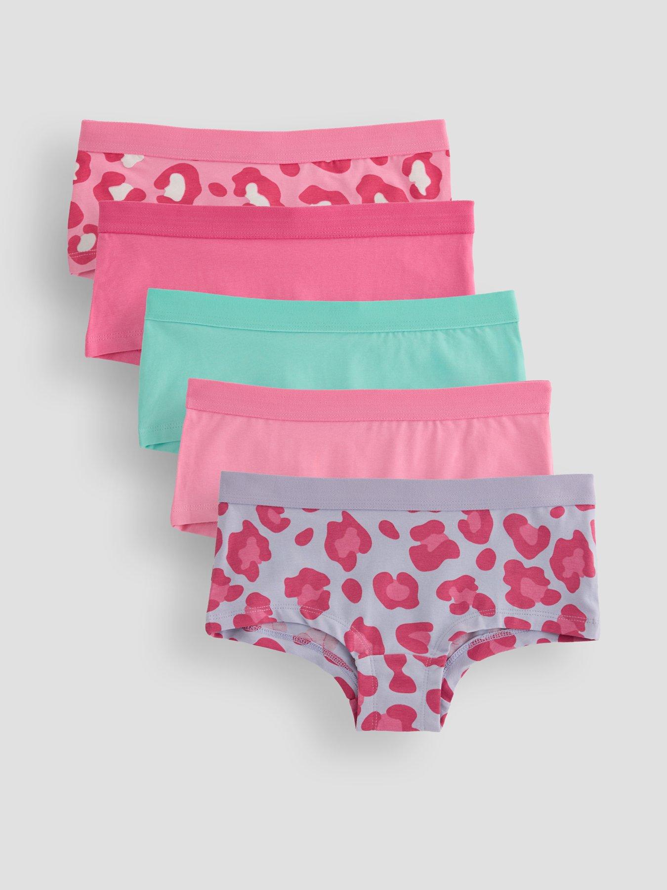 Image 1 of 4 of The Very Collection Girls Leopard Print Brief 5Pk - Multi