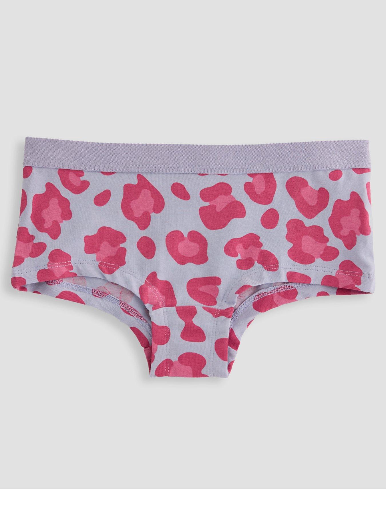 Image 3 of 4 of The Very Collection Girls Leopard Print Brief 5Pk - Multi