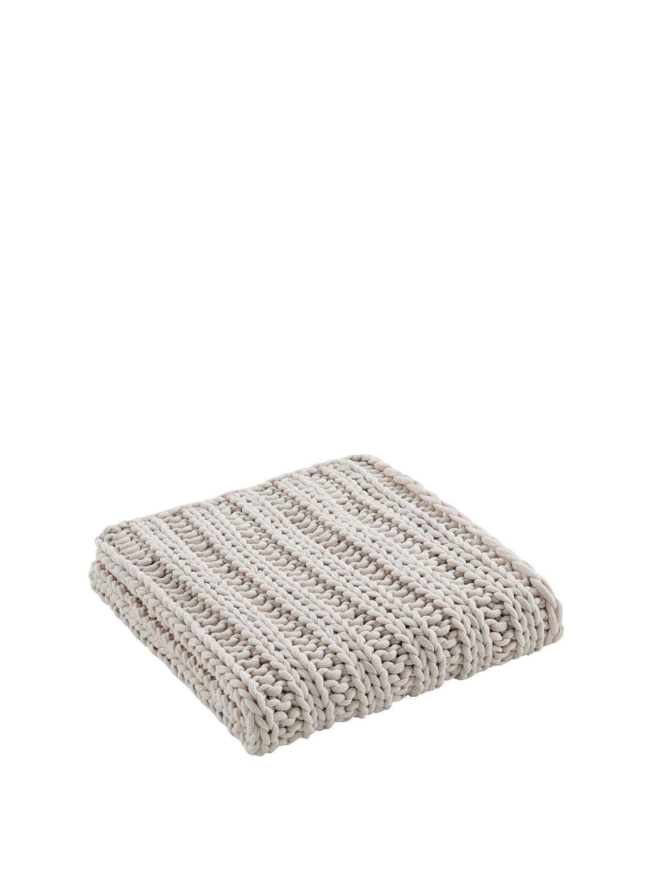Image 2 of 4 of Dusk Montreal Chunky Natural Knit Throw