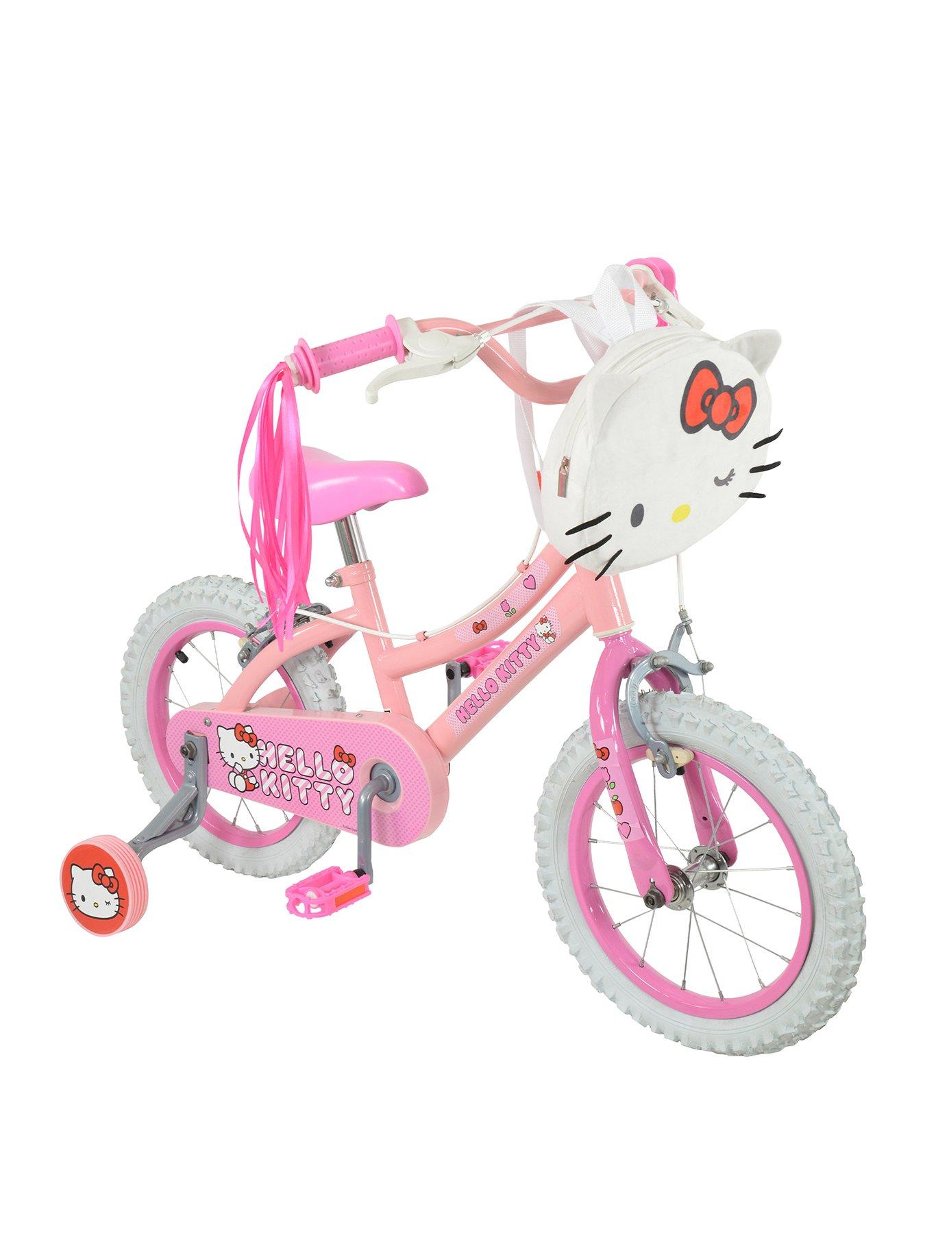Hello Kitty 14" Bike With Squishle Backpack and Tassels