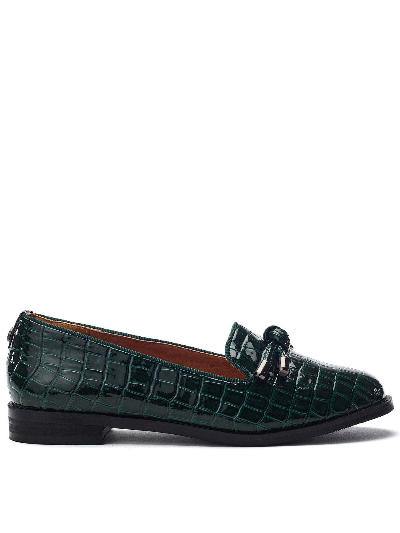 Moda In Pelle Fillipa Patent Loafer - Green, Green, Size 4, Women
