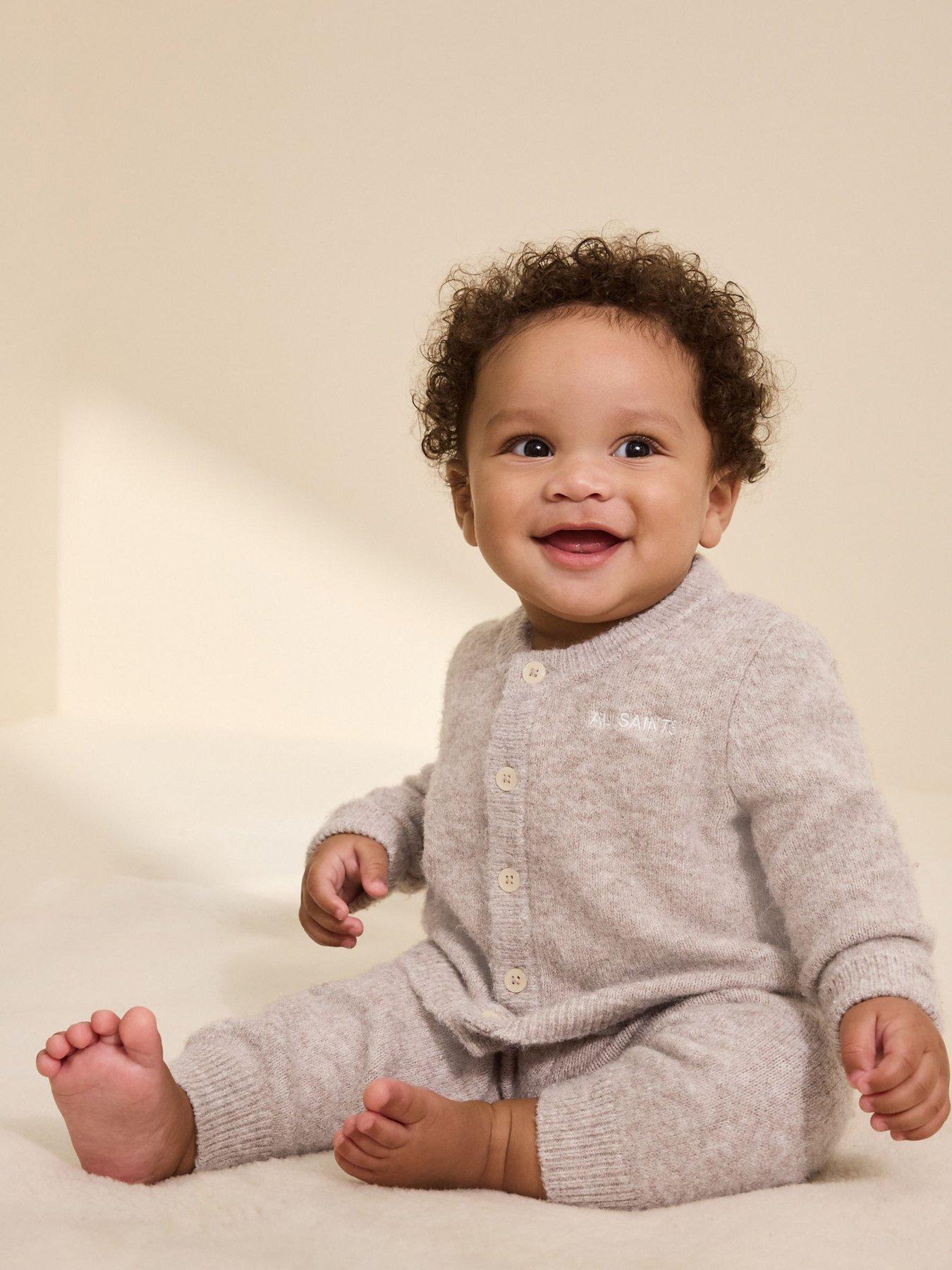Image 6 of 6 of smALLSAINTS Baby Boys Button Knit Set - Beige