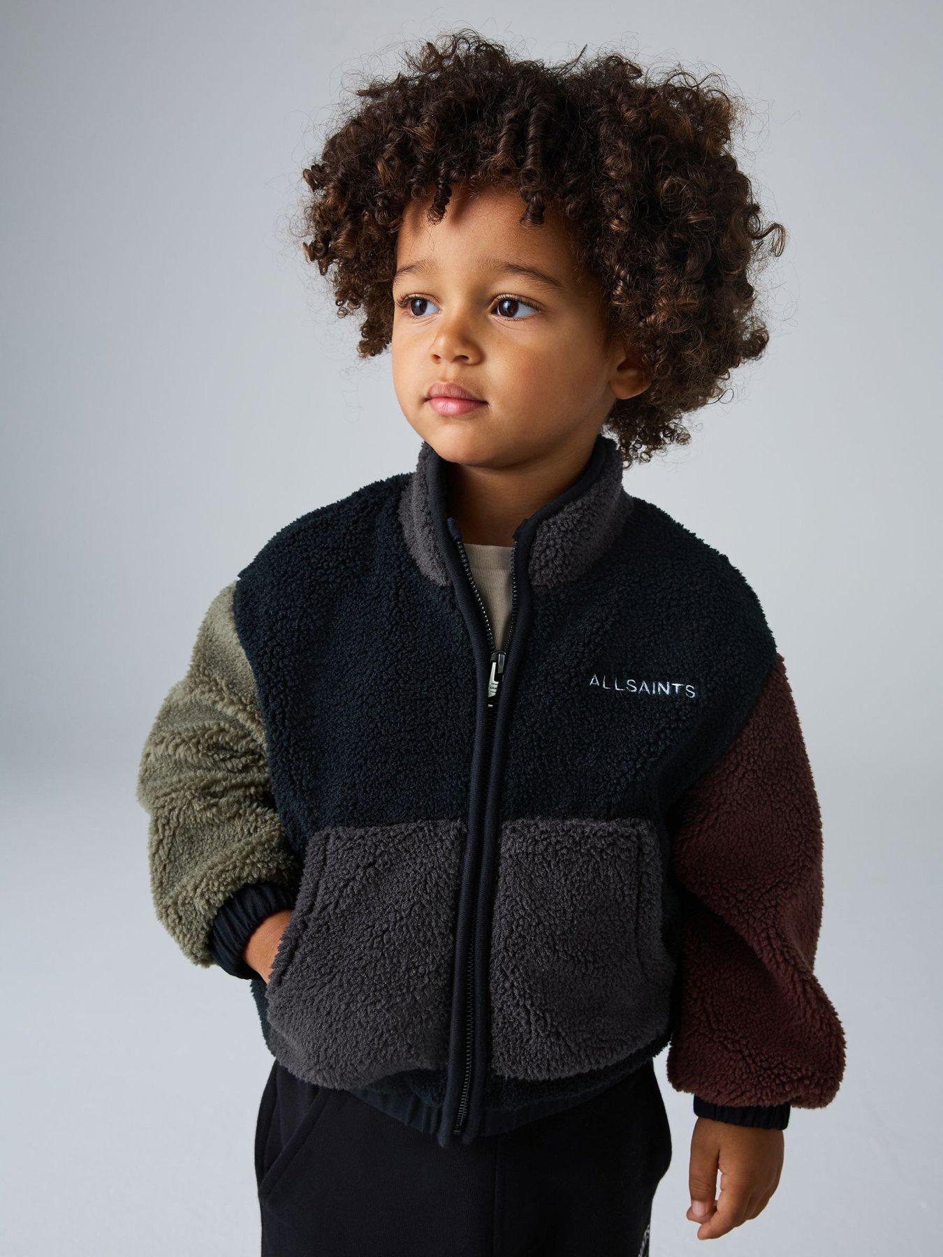 Image 1 of 7 of smALLSAINTS Younger Boys Colourblock Fleece - Black