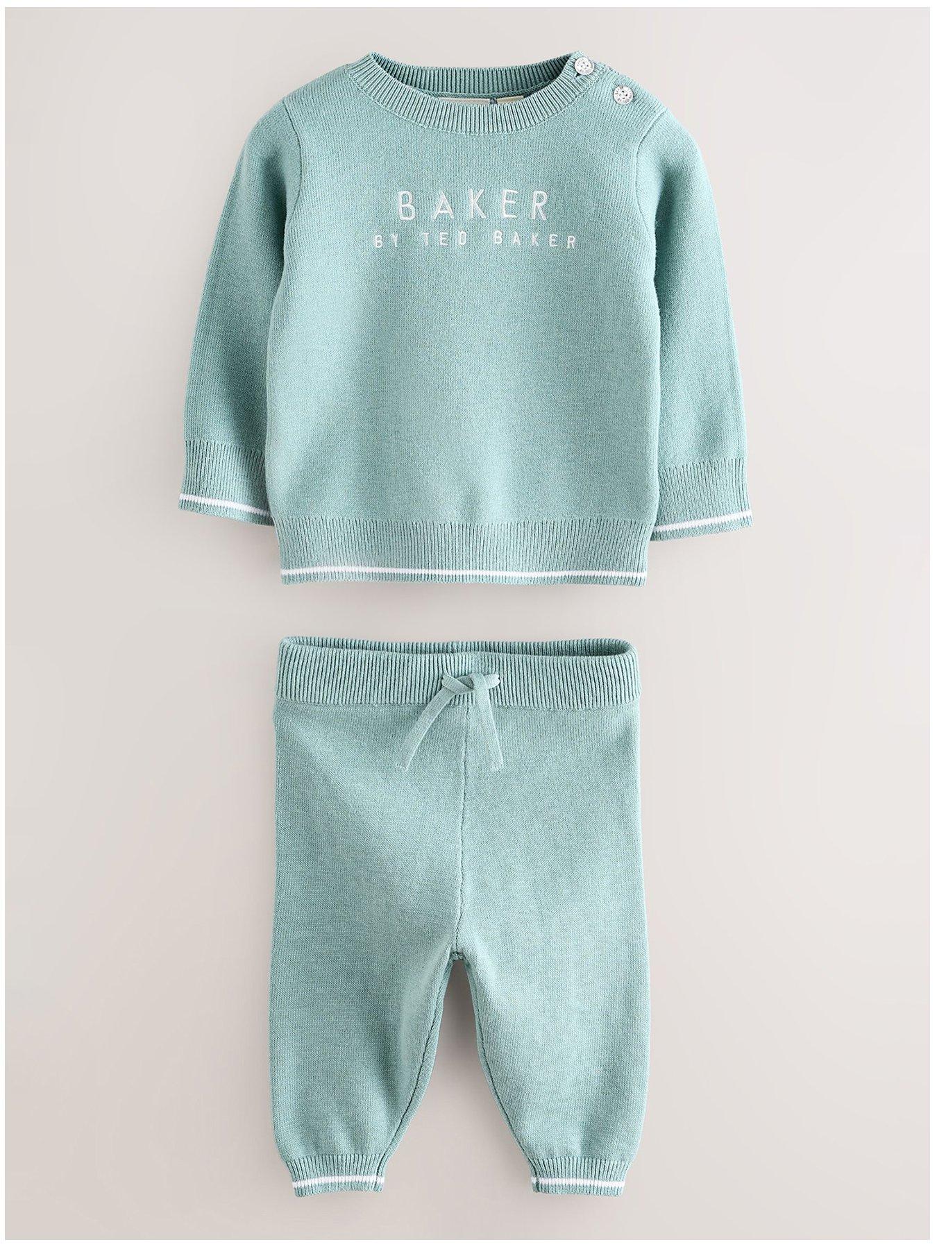Ted Baker Baby Boys Knitted Top & Jogger Set - Green