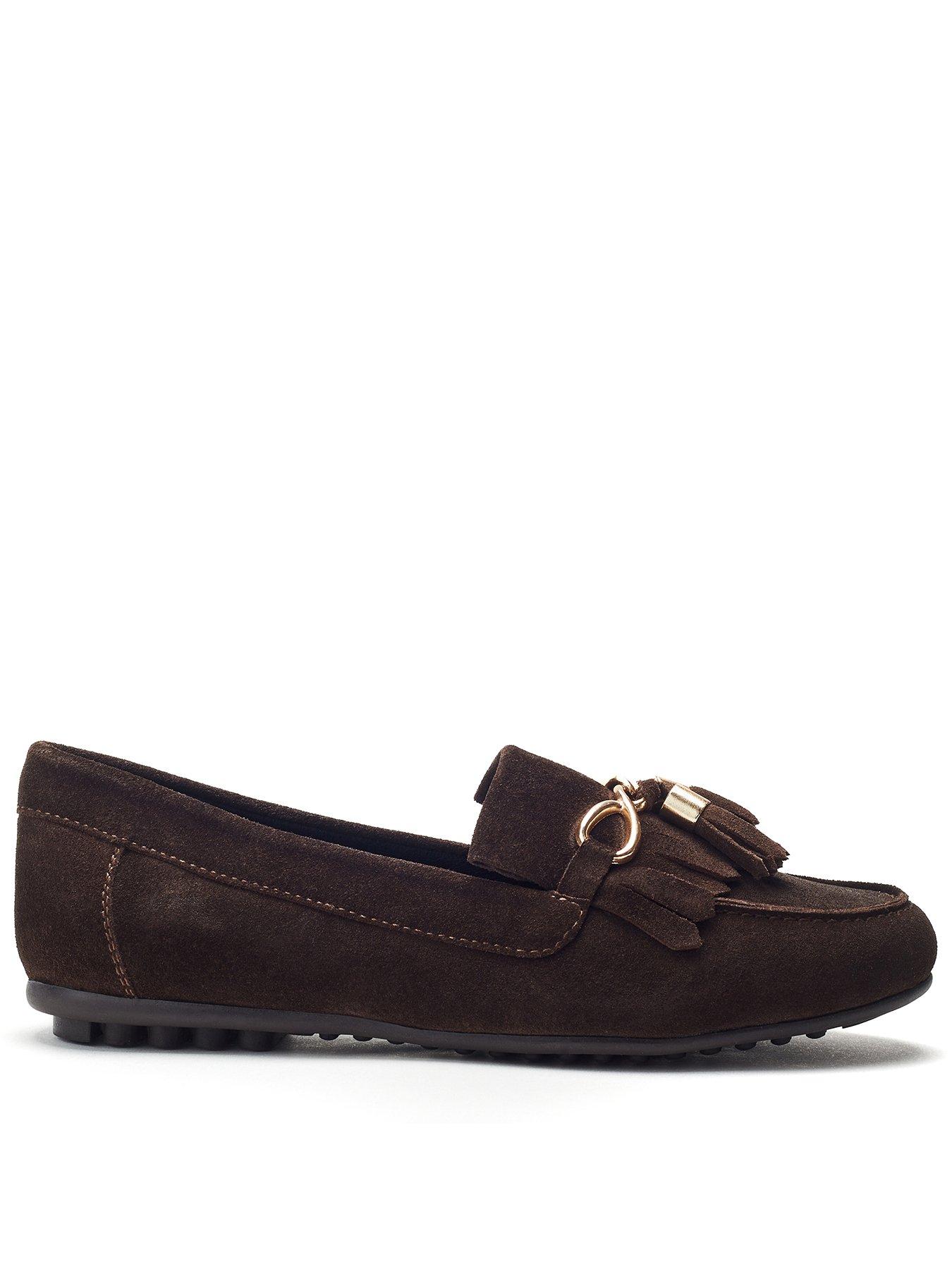 Moda In Pelle: Essana Suede Loafer - Brown
