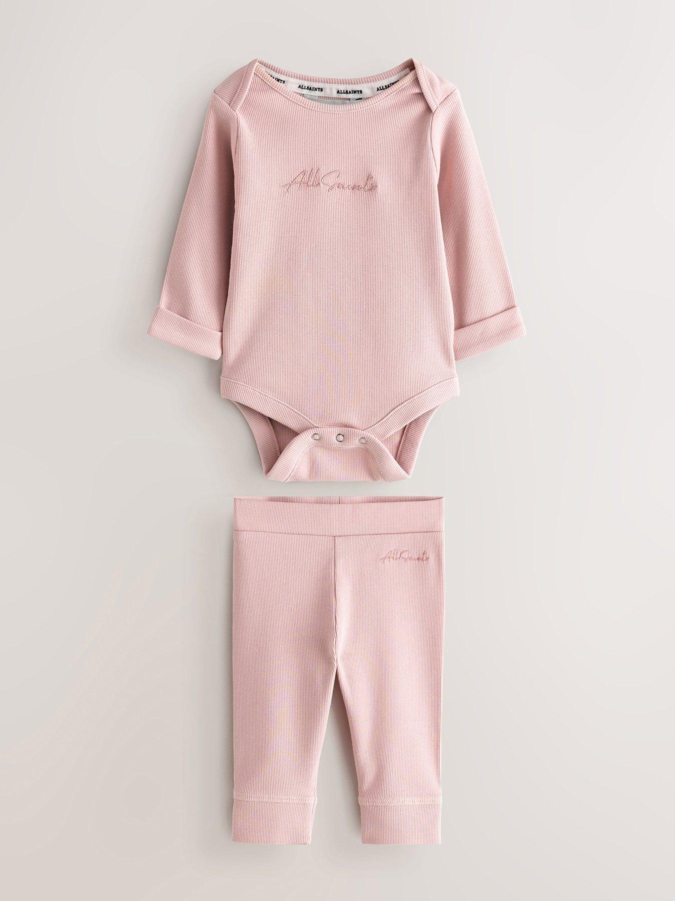 smALLSAINTS Baby Girls Rib Top Set - Pink | Very