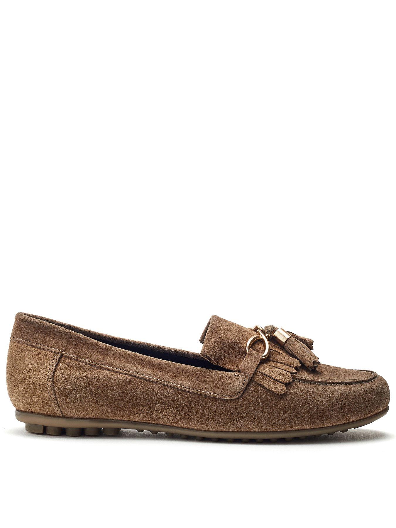 Moda In Pelle Essana Suede Loafer - Beige