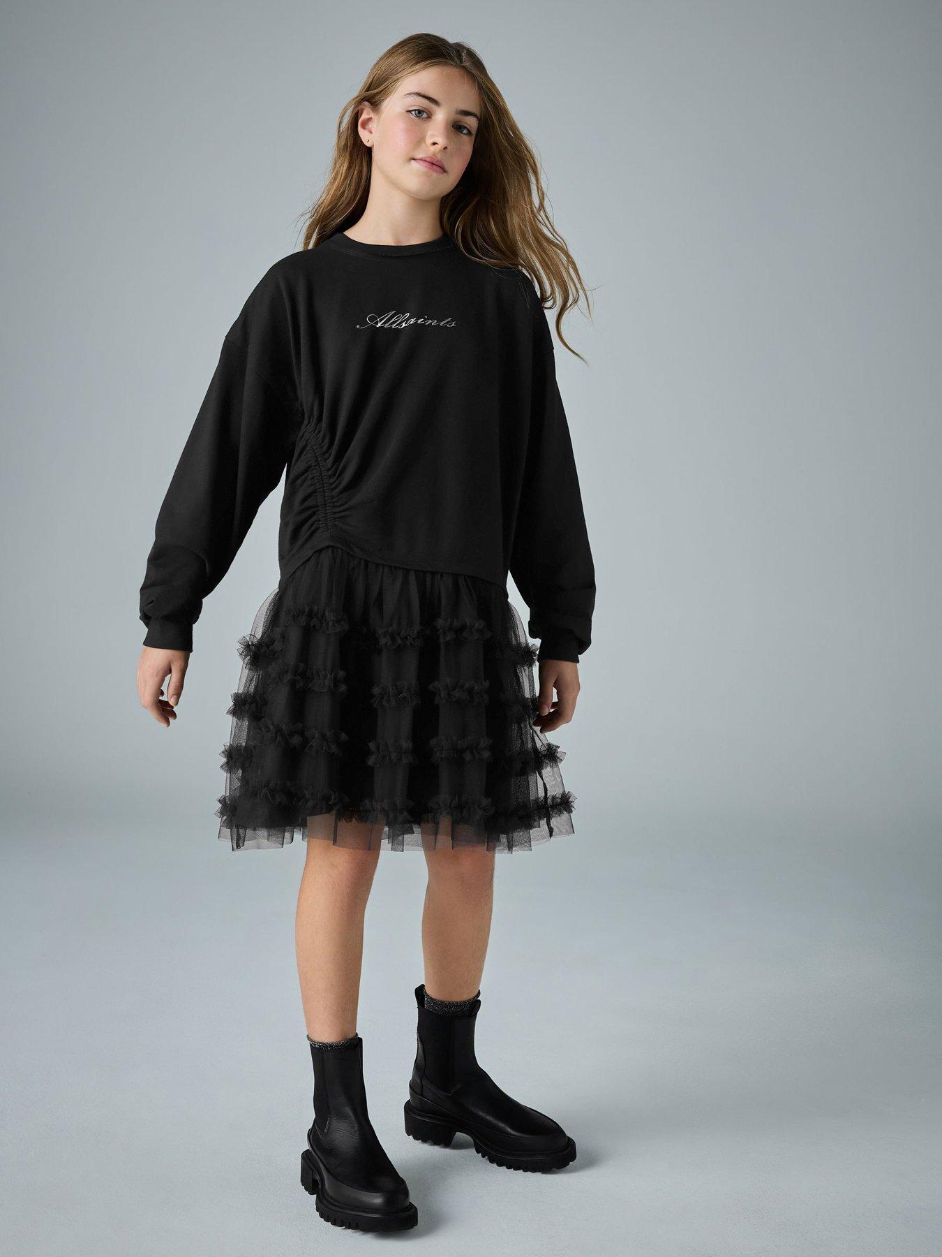 smALLSAINTS: Younger Girls Sweat Dress - Black