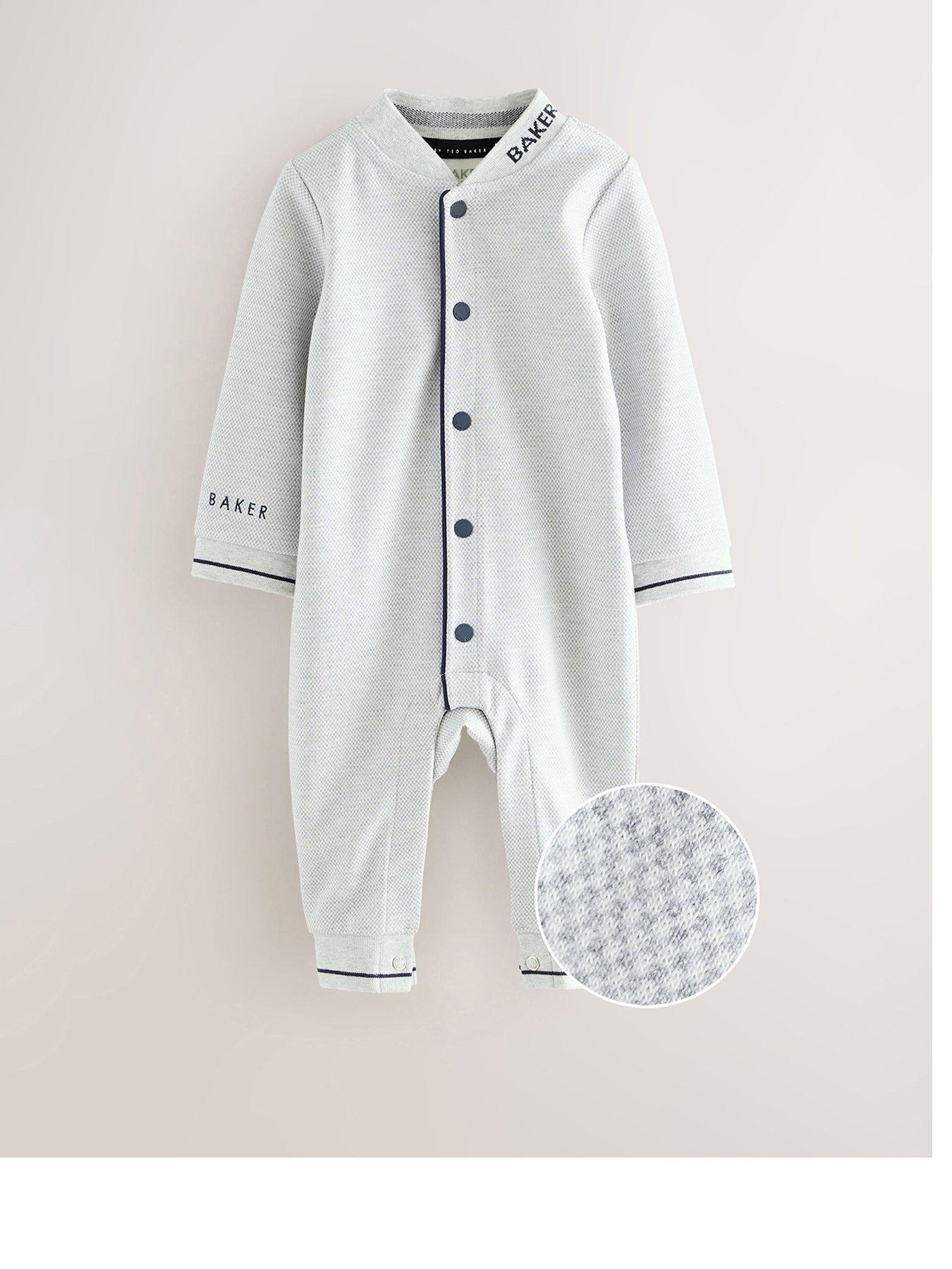Ted Baker Baby Boys Bomber Romper - Grey