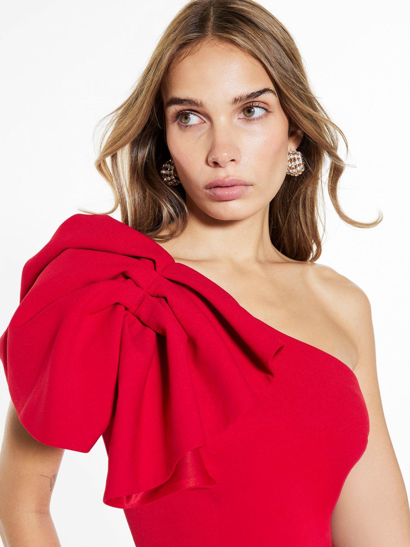 River Island Short Asymmetric Ruffle Jumpsuit - Red | Very