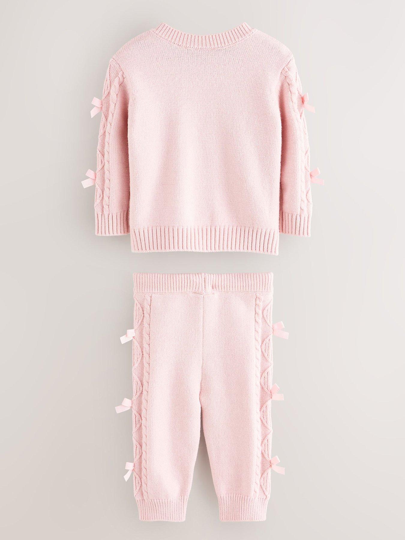 Image 2 of 6 of Ted Baker Baby Girls Knit Jumper &amp; Legging Set - Pink