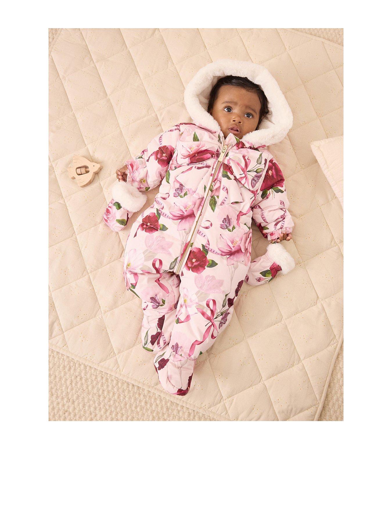 Ted Baker Baby Girls Printed Snowsuit - Pink