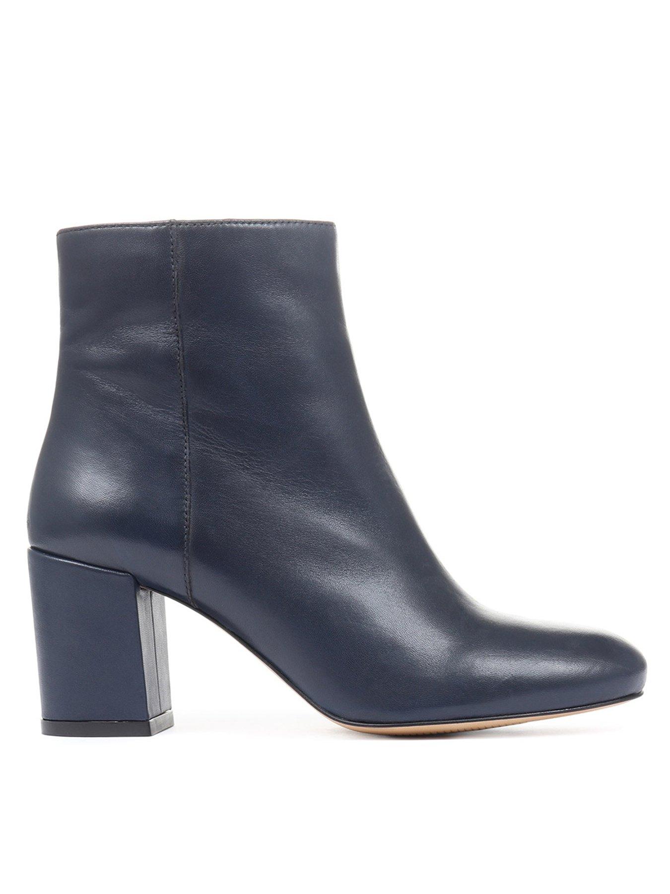 Jones Bootmaker Neptune Heeled Ankle Boot - Navy