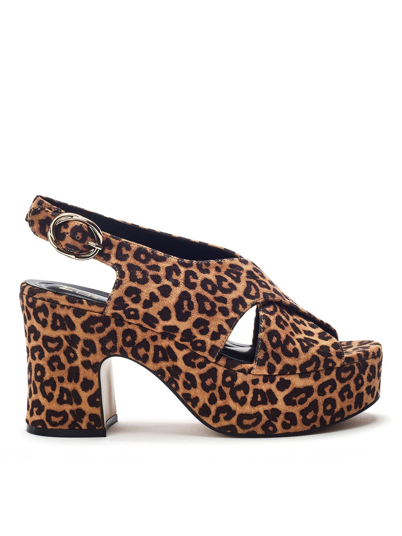 Moda In Pelle Nakara Leopard Block Heel - Leopard