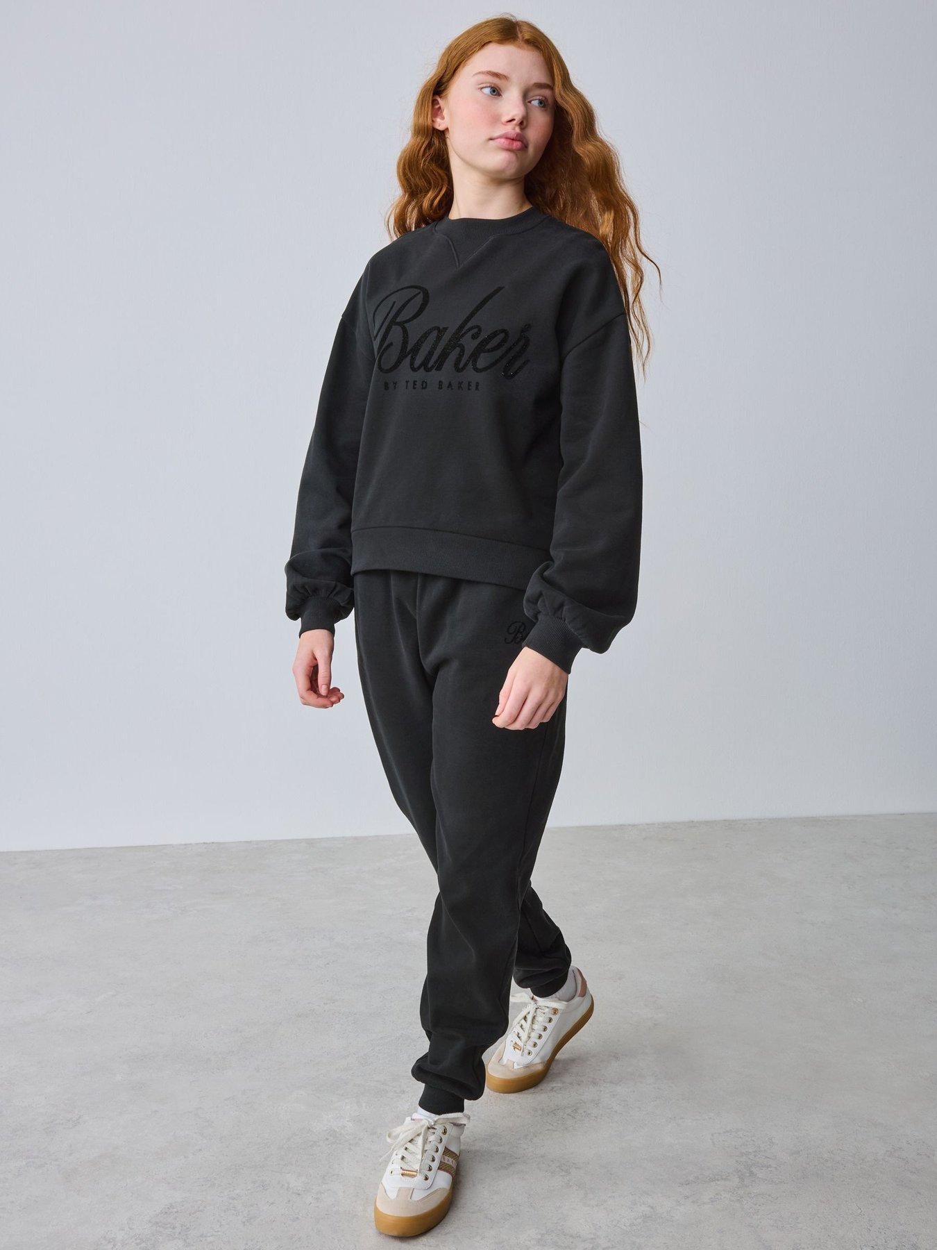 Image 4 of 6 of Ted Baker Older Girls Logo Sweat Set - Black